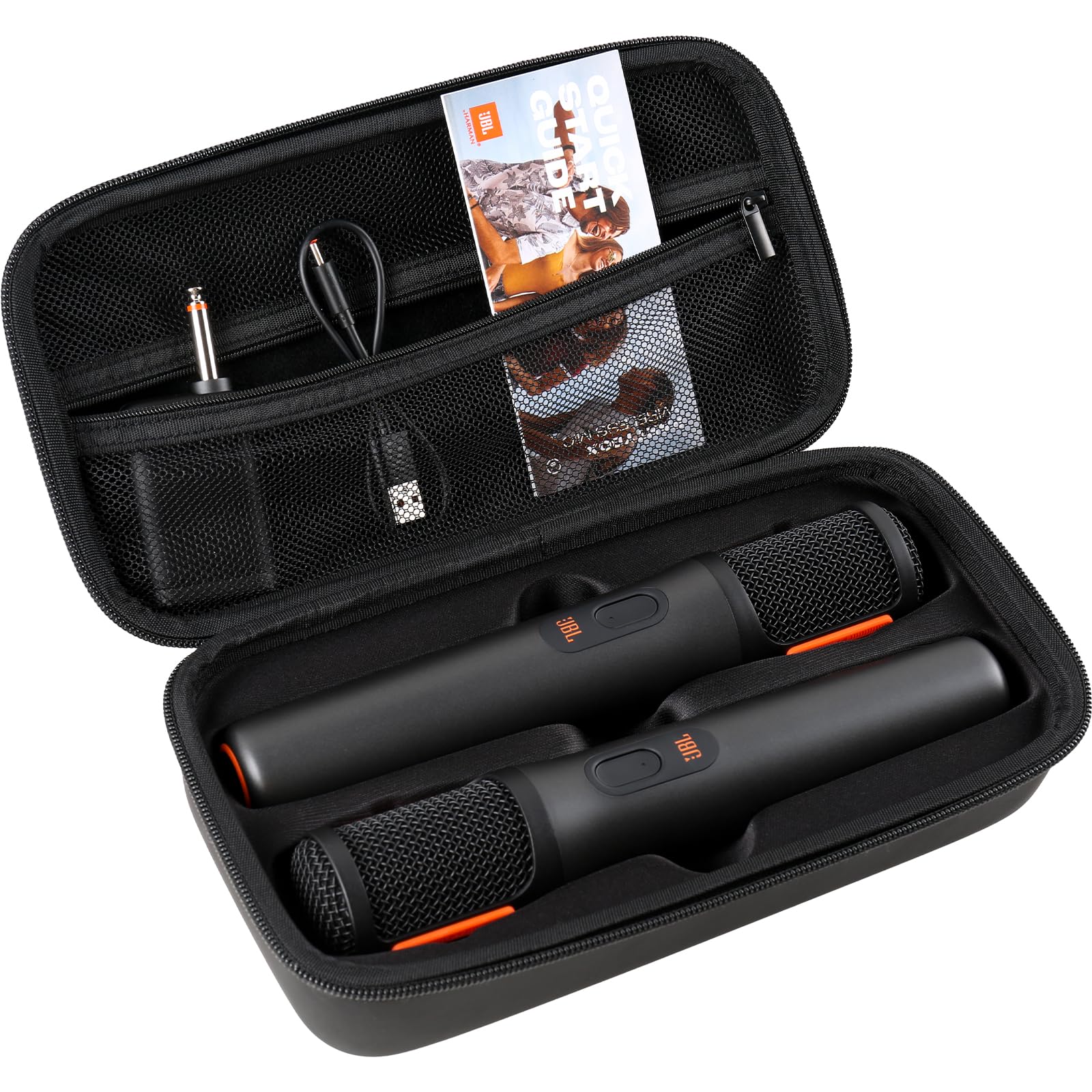 Wireless Microphone Case For JBL Wireless Two Microphone System Handheld Dual Mic Travel Bag for Singing or Karaoke for Receiver