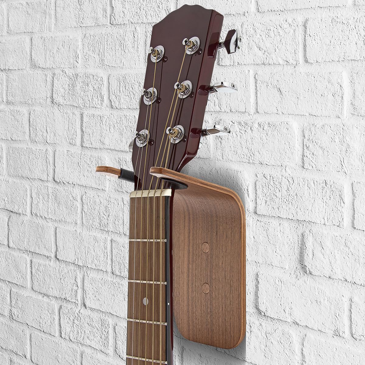 Guitar Wall Hanger - Secure Guitar Wall Mount for Acoustic/Ukulele - Space-Saving Guitar Accessories - Easy to Install Guitar Ho