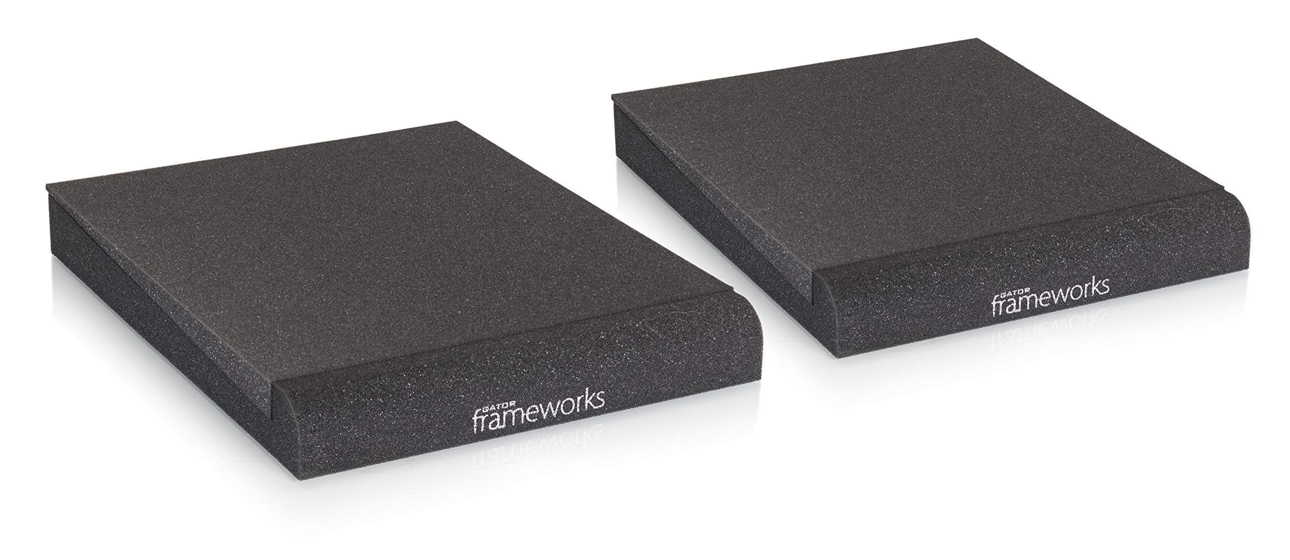 Gator Frameworks Acoustic Foam Isolation Pads For Medium Studio Monitors, Fits Most Speaker Stands, Desktops And Bookshelfs; 2-P