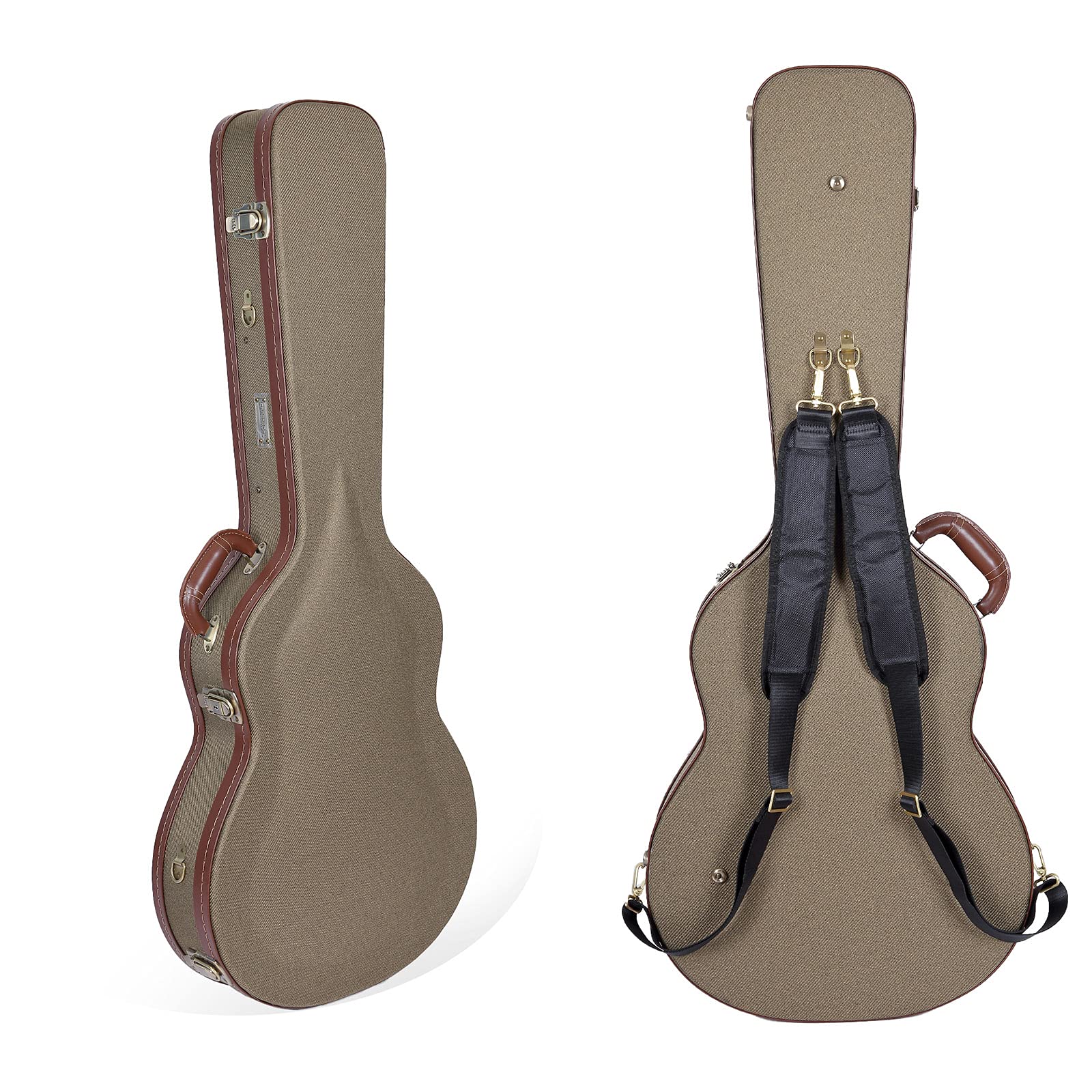 Crossrock Electric Guitar Case Fits PRS SE Standard solid body Guitar, Right-hand, Hardshell Wooden Case-Vintage Green (CRW700PR