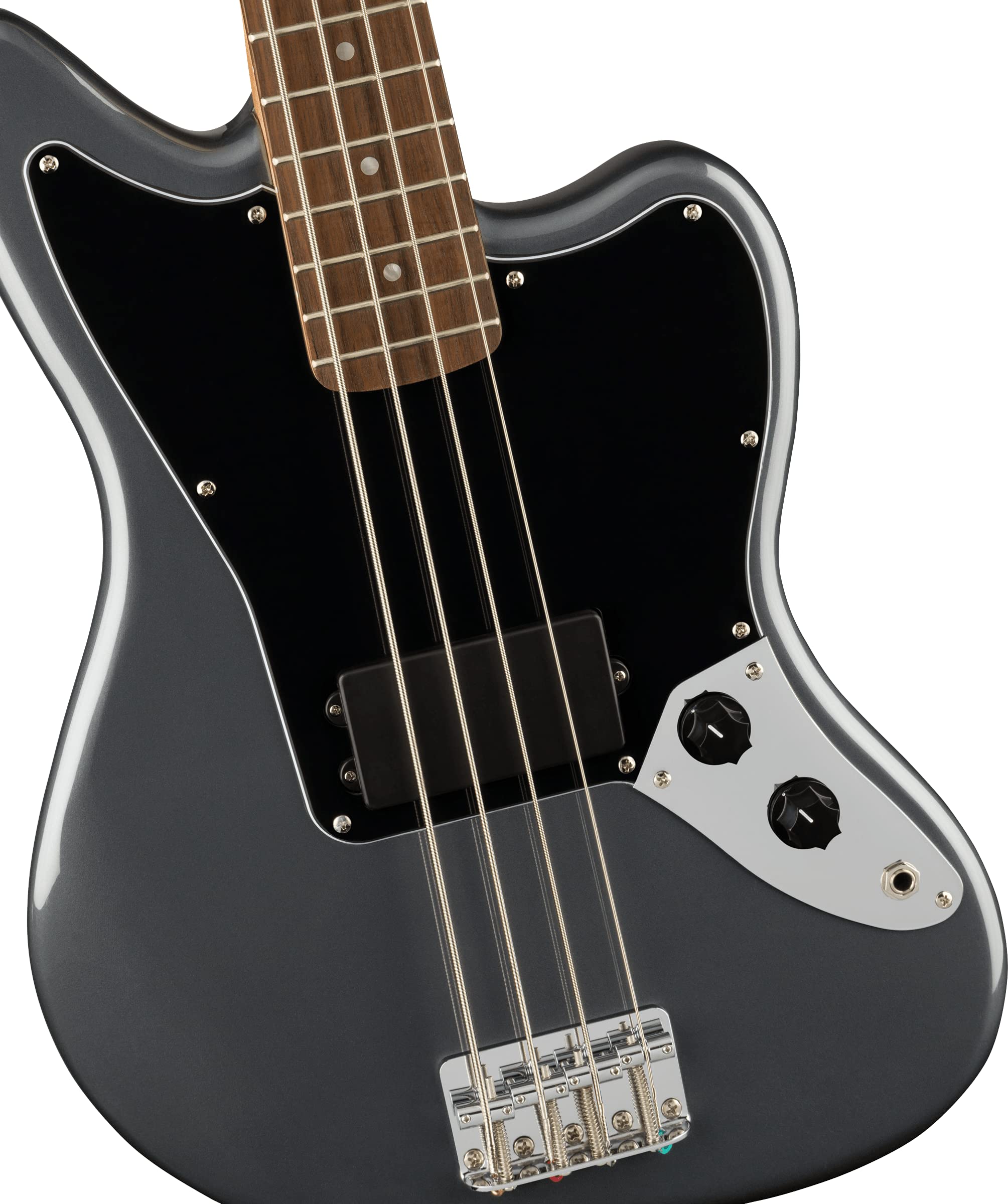 Fender Squier Affinity Series Jaguar Bass, Charcoal Frost Metallic, Laurel Fingerboard