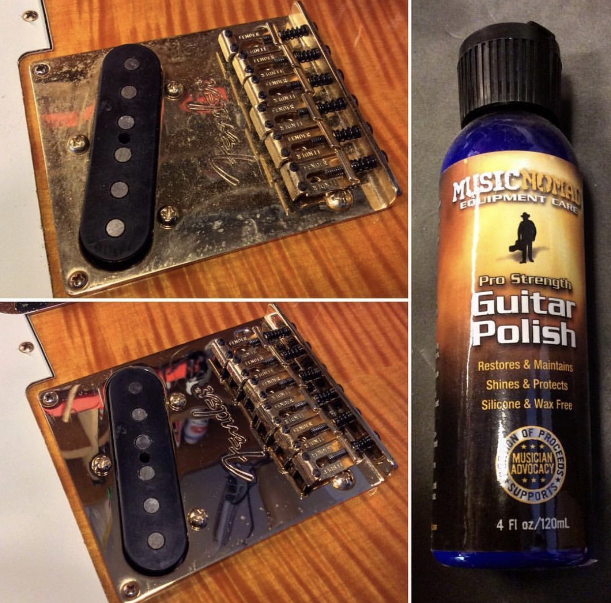 MusicNomad Premium Pro-Strength Guitar Polish for Body and Hardware, 4 oz (MN101)