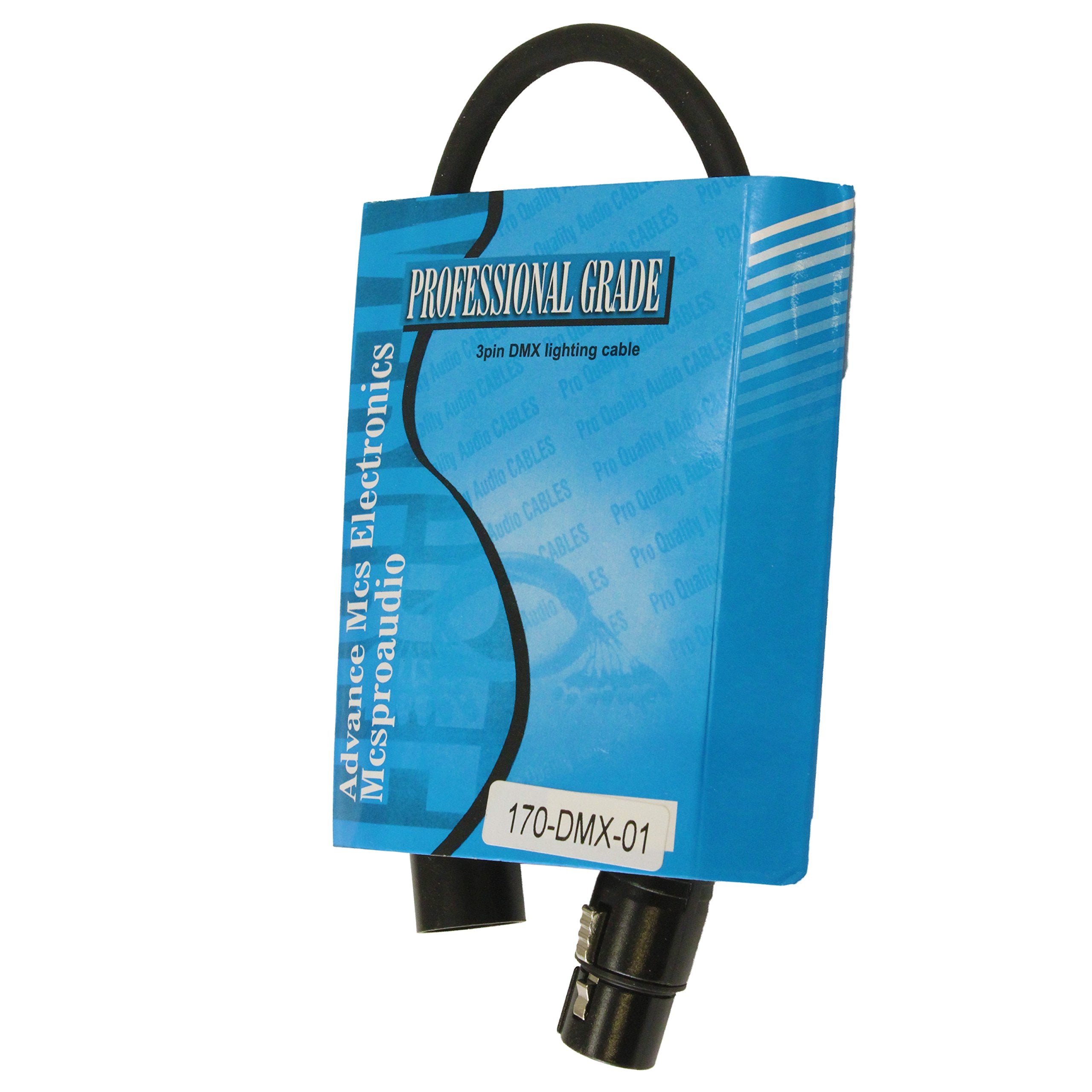 MCSPROAUDIO 110 ohm 3 Pin DMX Lighting Cable (01 ft, 1 Cable)