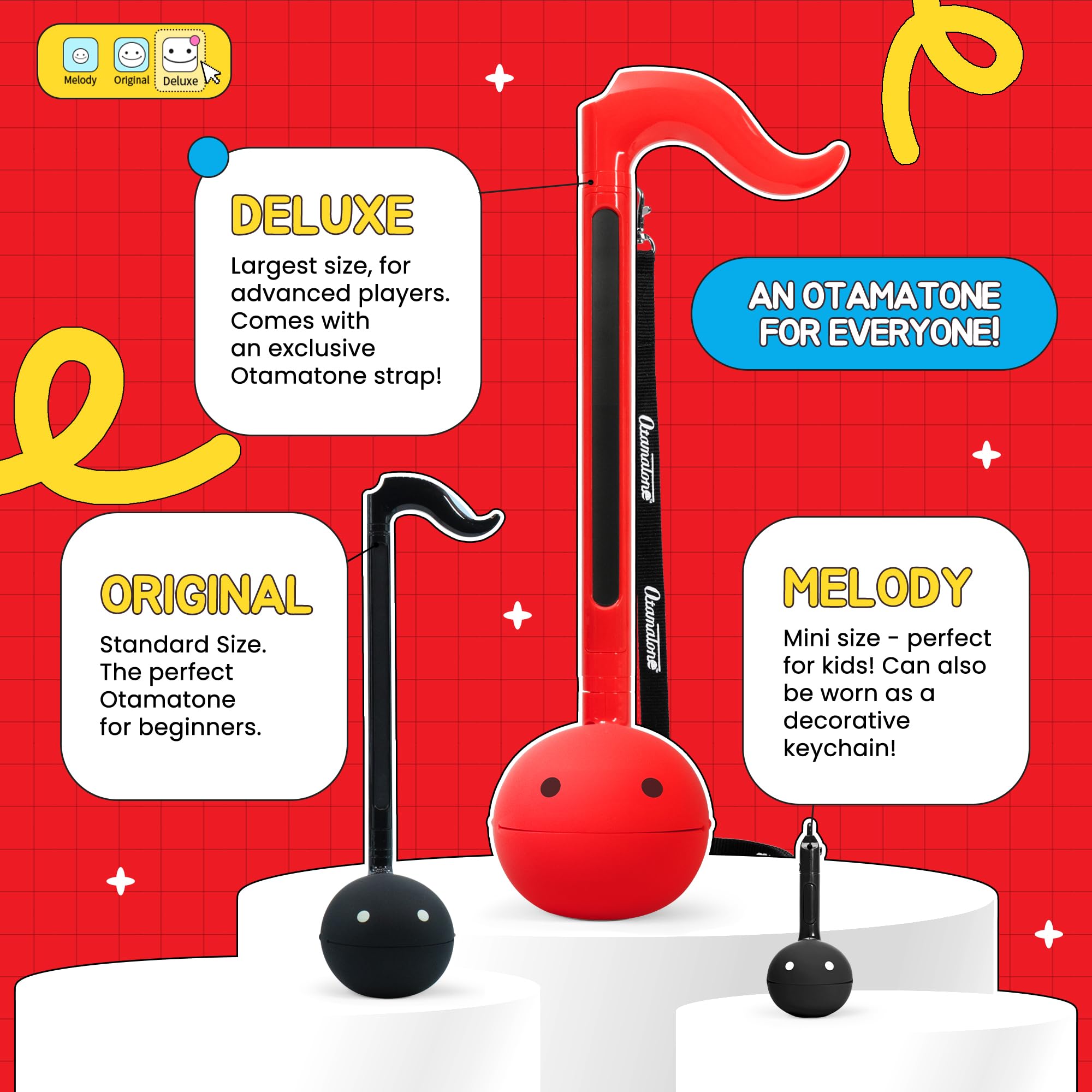 Otamatone Deluxe Electronic Musical Instrument for Adults Portable Synthesizer Digital Electric Music from Japan by Cube/Maywa D