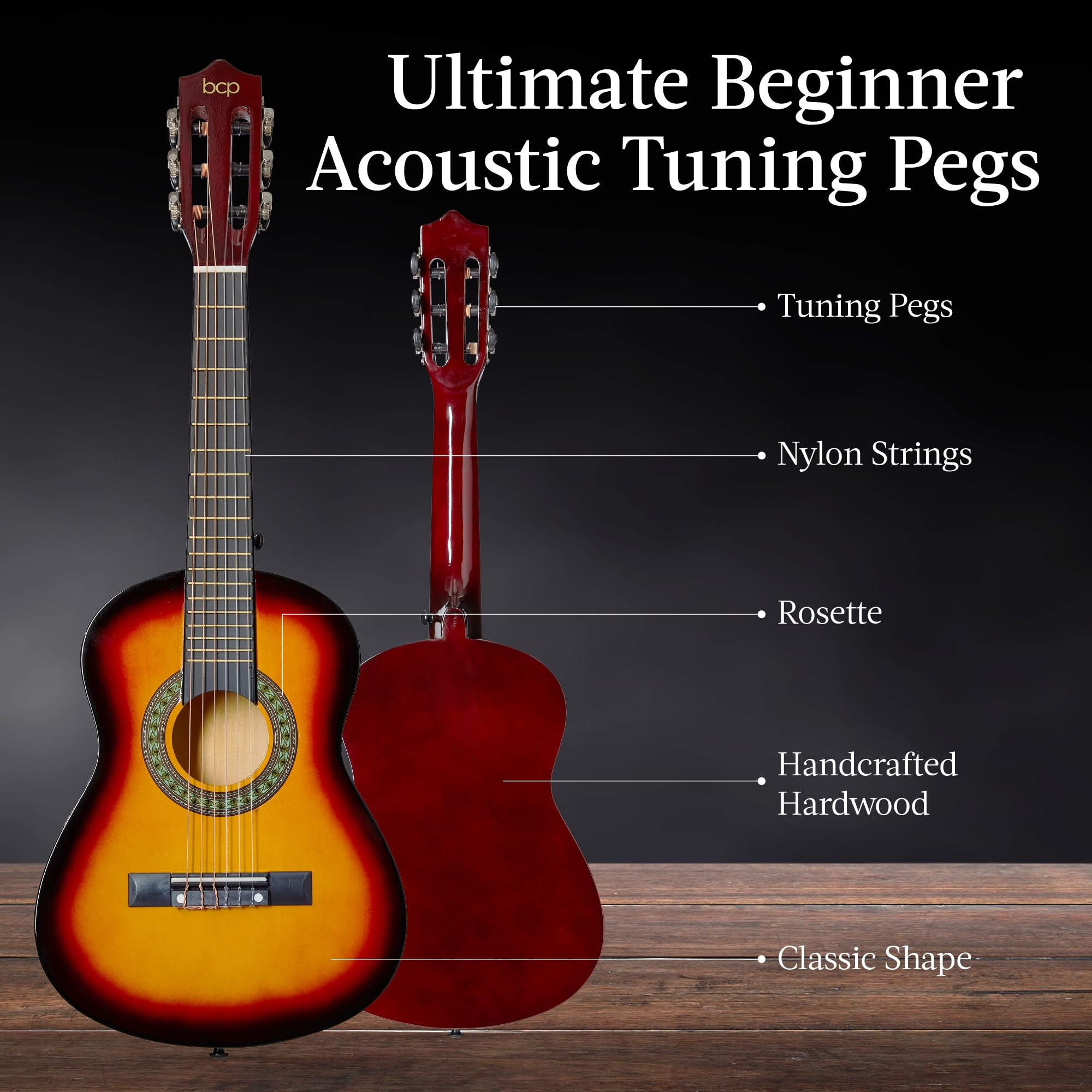 Best Choice Products 30in Kids Acoustic Guitar Beginner Starter Kit with Strap, Case, Strings - Sunburst