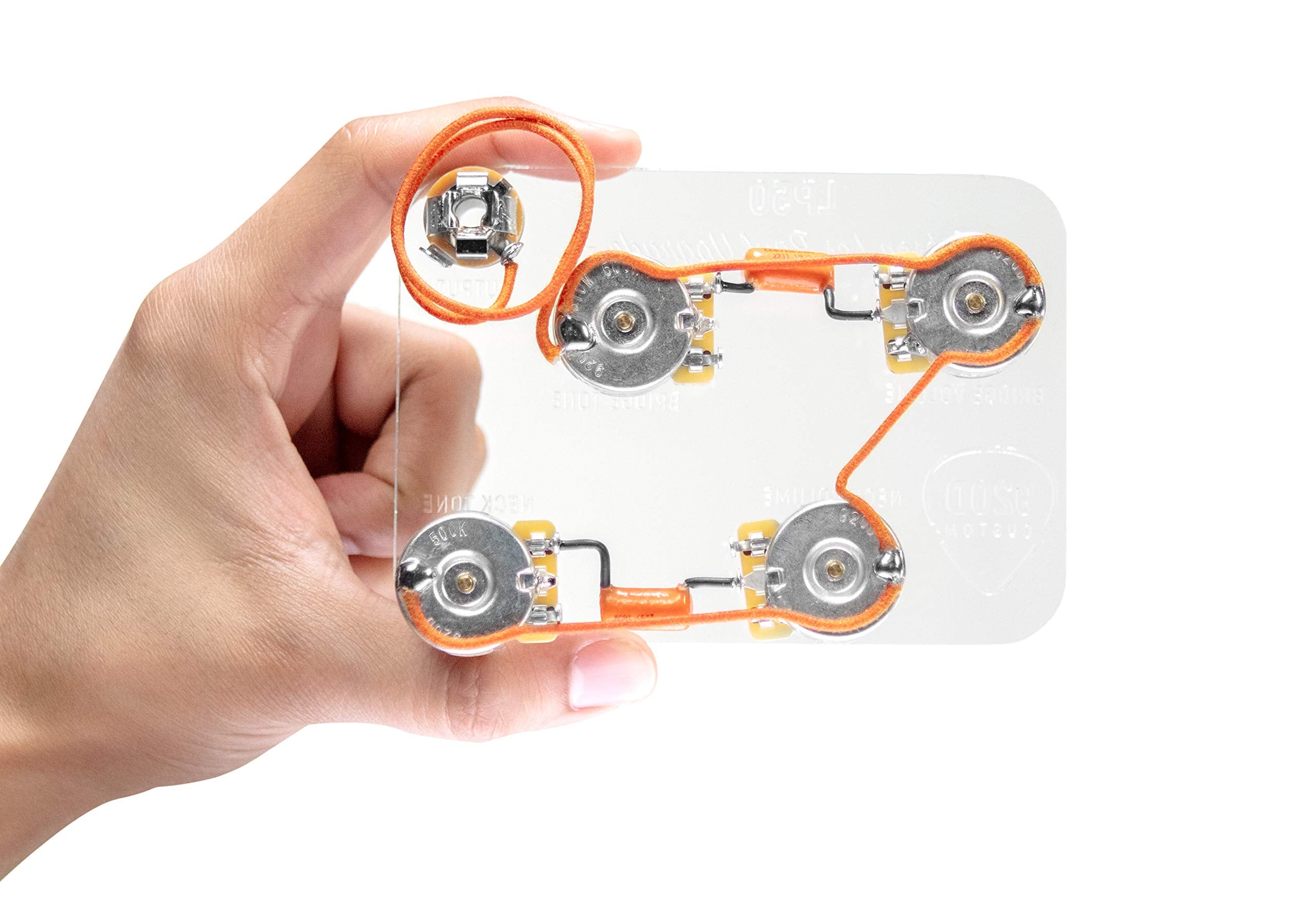 920D Custom Les Paul Wiring Harness with 4 Long Shaft Pots