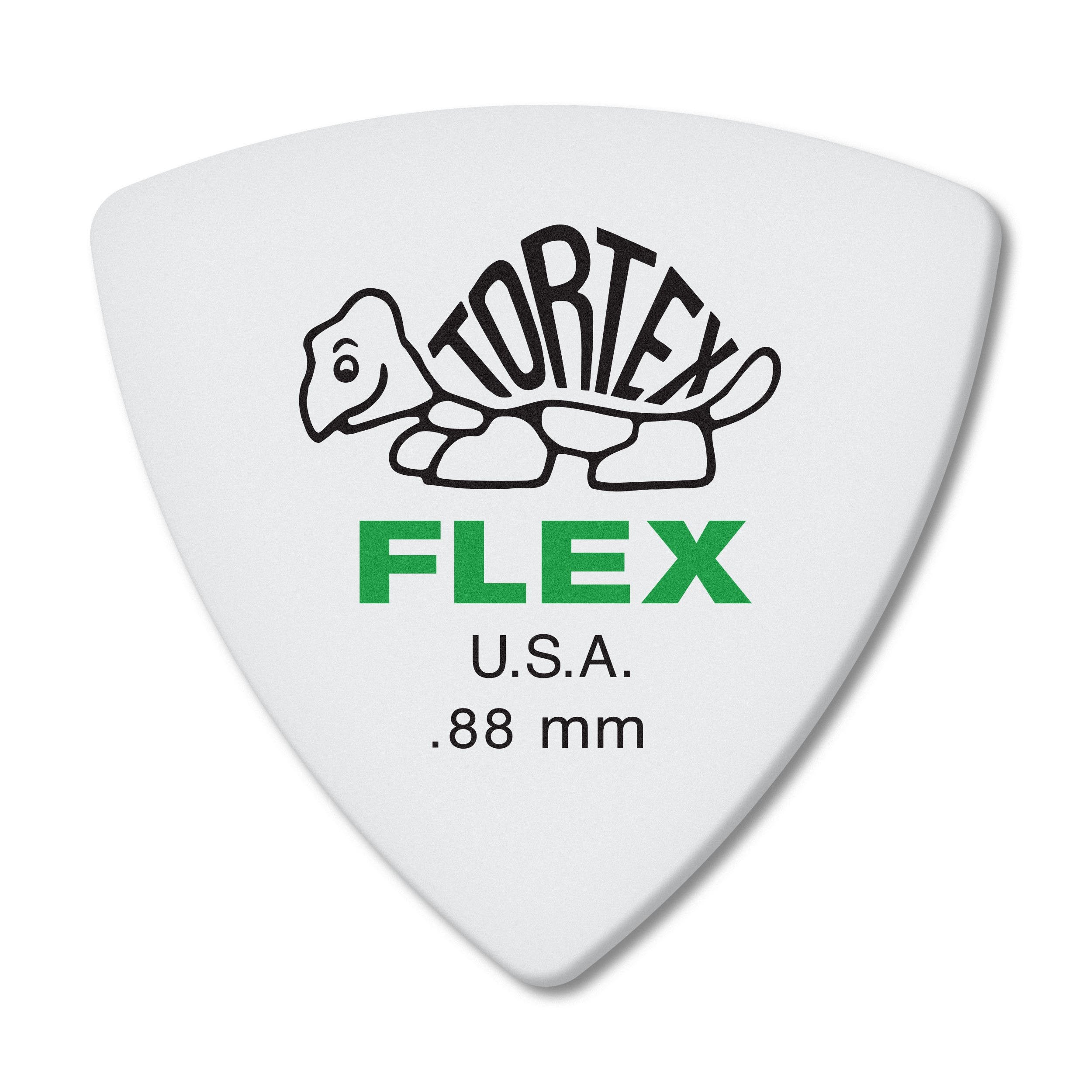 Jim Dunlop Dunlop Tortex Flex Triangle .88Mm Green Guitar Pick-72 Pack (456R.88)