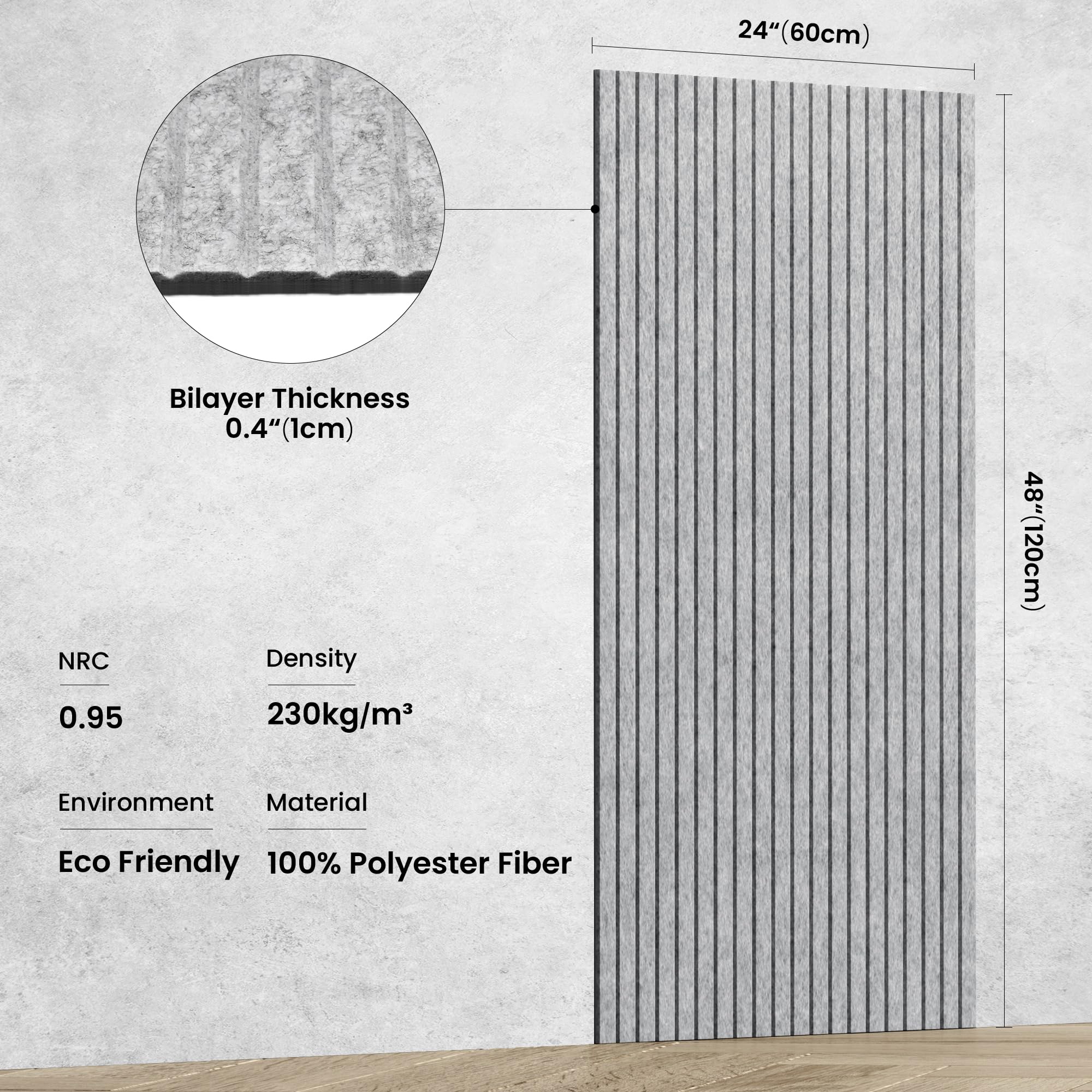 10 Pack Large Acoustic Panels,48 x 24 x 0.4 Inch Sound Proof Foam Panels for Walls,Premium Noise Dampening Panels,Sound Panels f