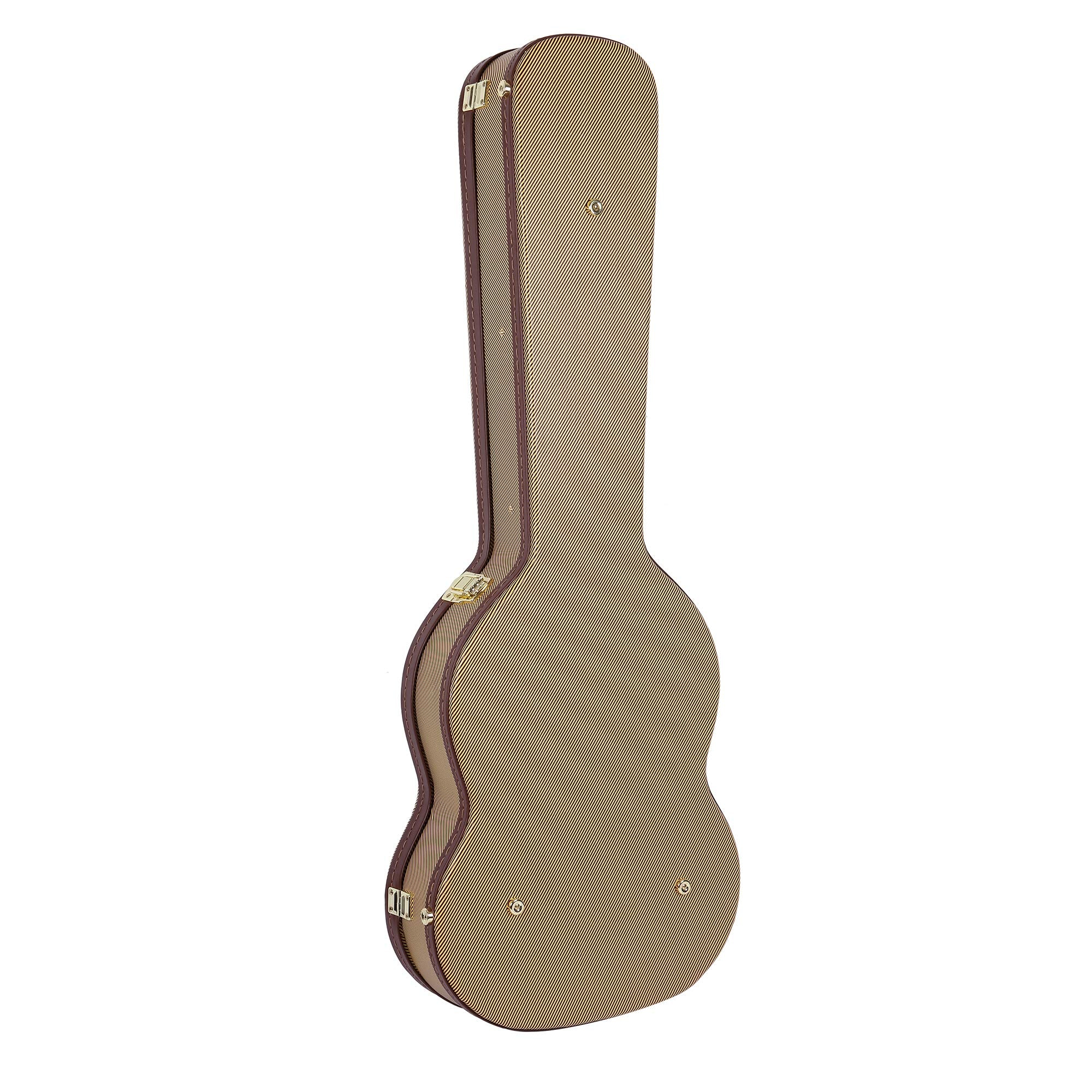 Crossrock Hardshell Arch Top wood case fits SG Electric Guitars-Vinyl Tweed(CRW600SGTW)