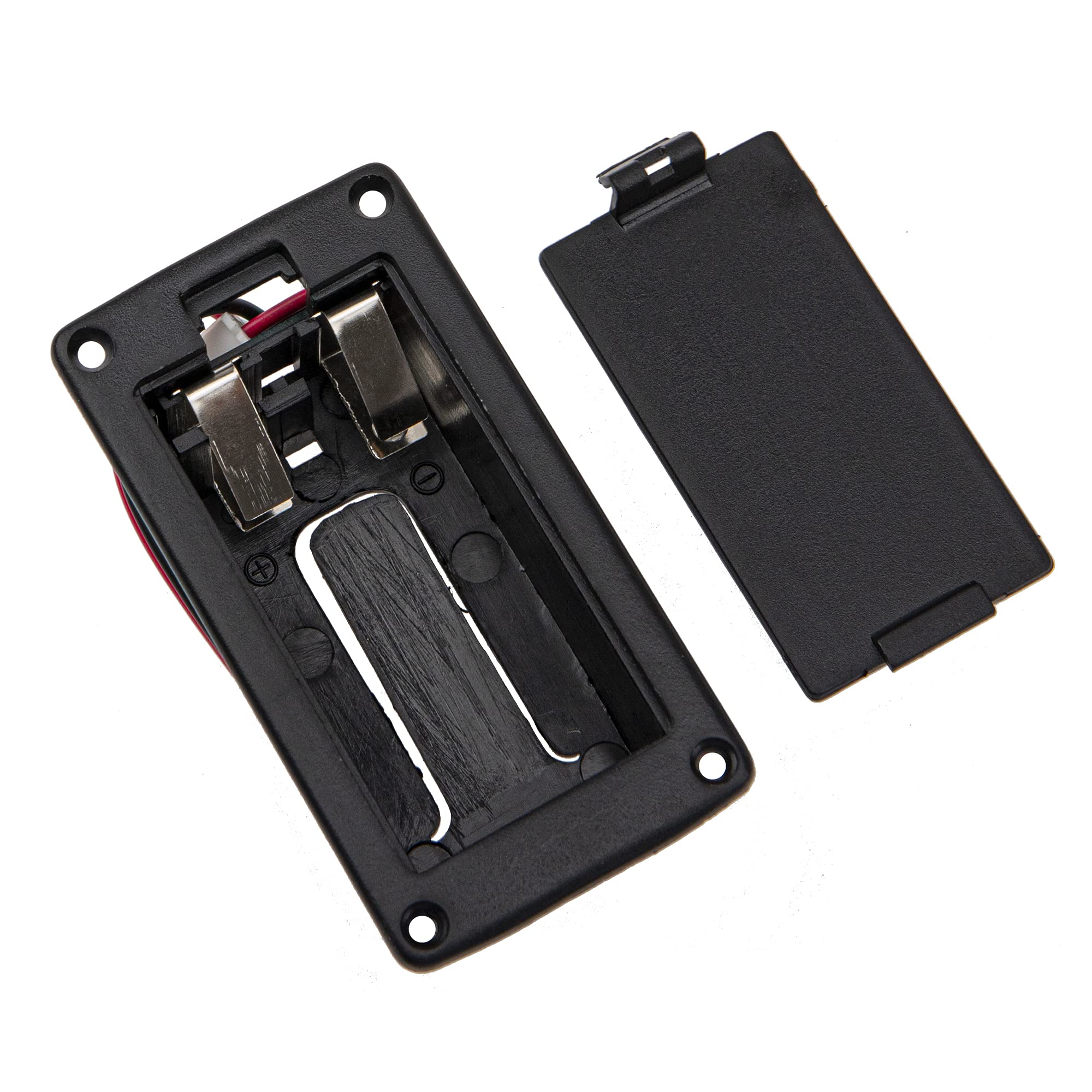 3Pcs Yootones Guitar Pickup Battery Box 9V Battery Box Case Cover Holders with 2 Pin Plug Wire Compatible with Guitar Bass Picku