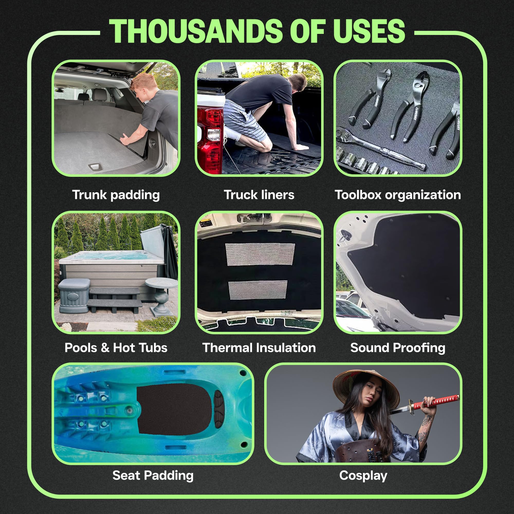 XCEL Extra Large Marine Foam Roll with Self Adhesive - Closed Cell Foam Rubber Water Resistant Padding Sheet - Perfect for Home,