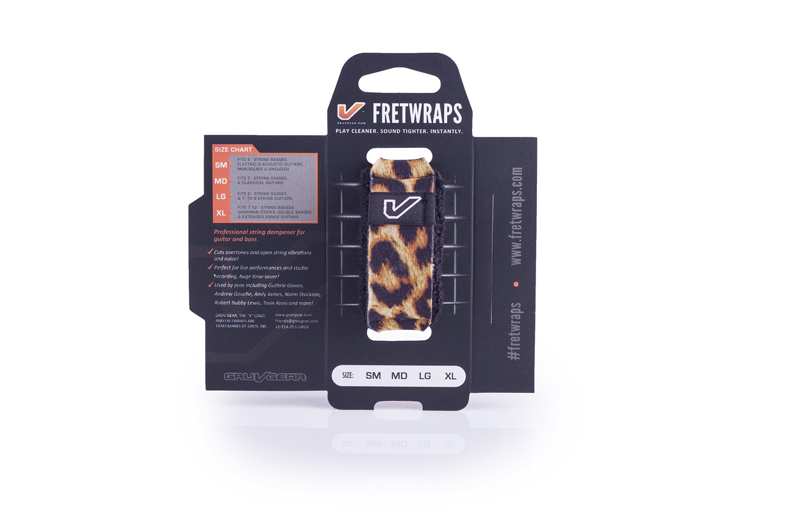 Gruv Gear FretWraps Wild 'Leopard' String Muter 1-Pack (Small) (FW-1PK-LEP-SM)