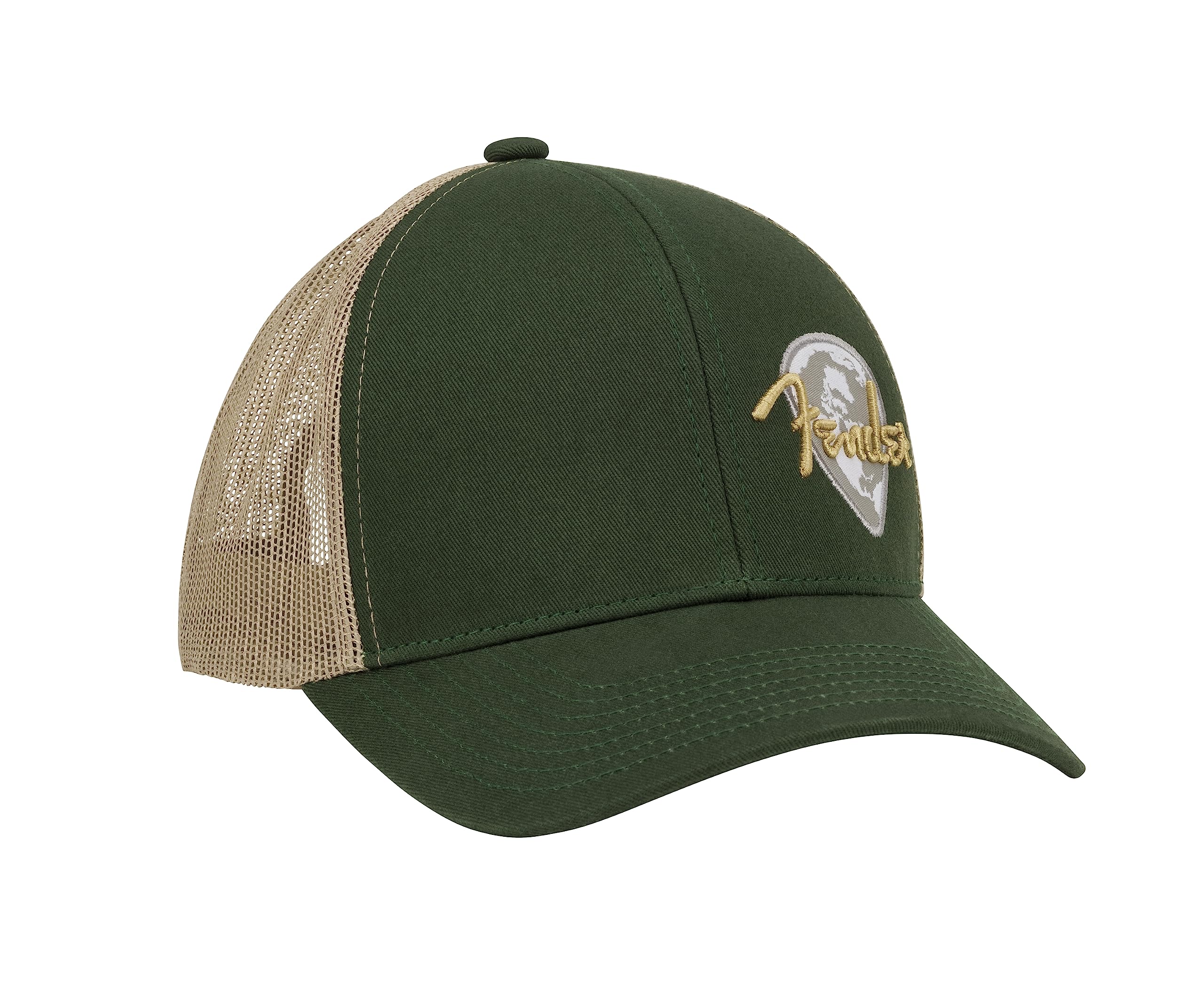Fender Globe Pick Patch Hat, Green/Khaki, One Size