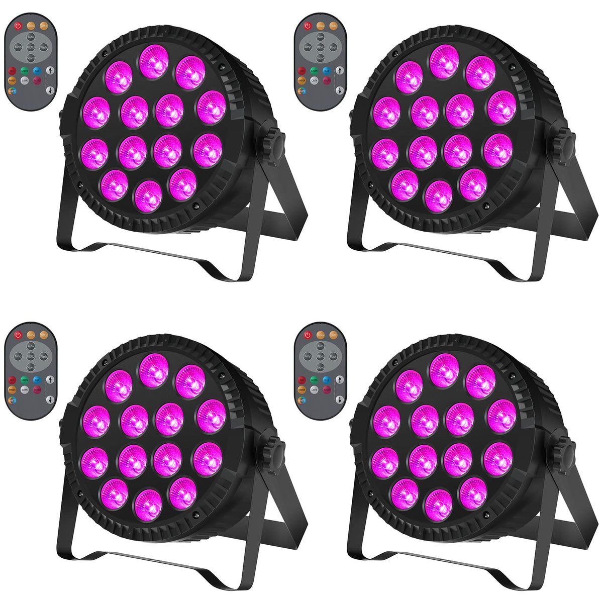 Stage Lights, 4 Pack Uking Led Par Lights Rgbw Dj Stage Lighting 14X6W Uplights For Events By Sound Activated And Dmx Control F