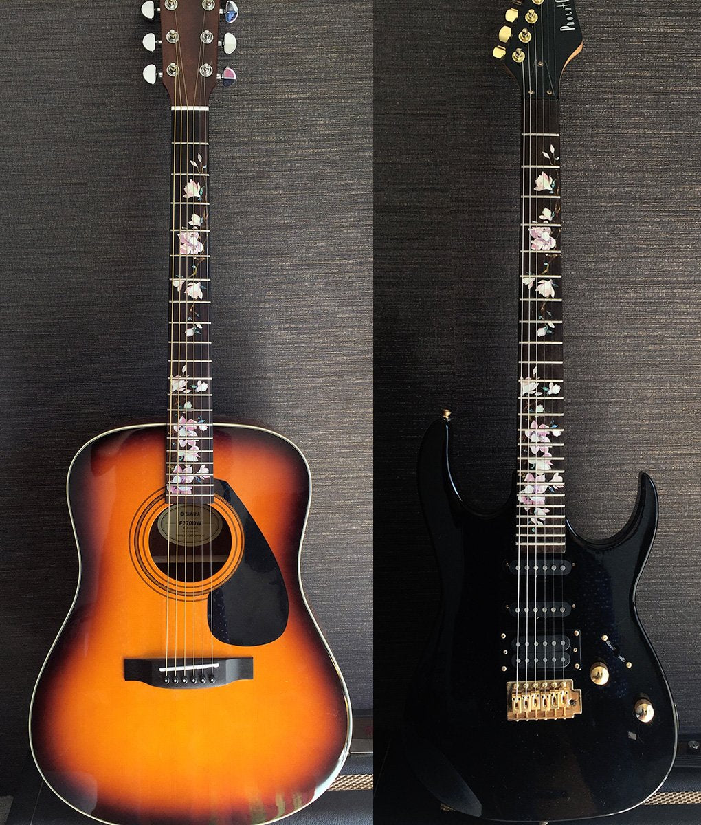 Jockomo Magnolia Flower Tree Of Life Guitar Position Mark Inlay Sticker