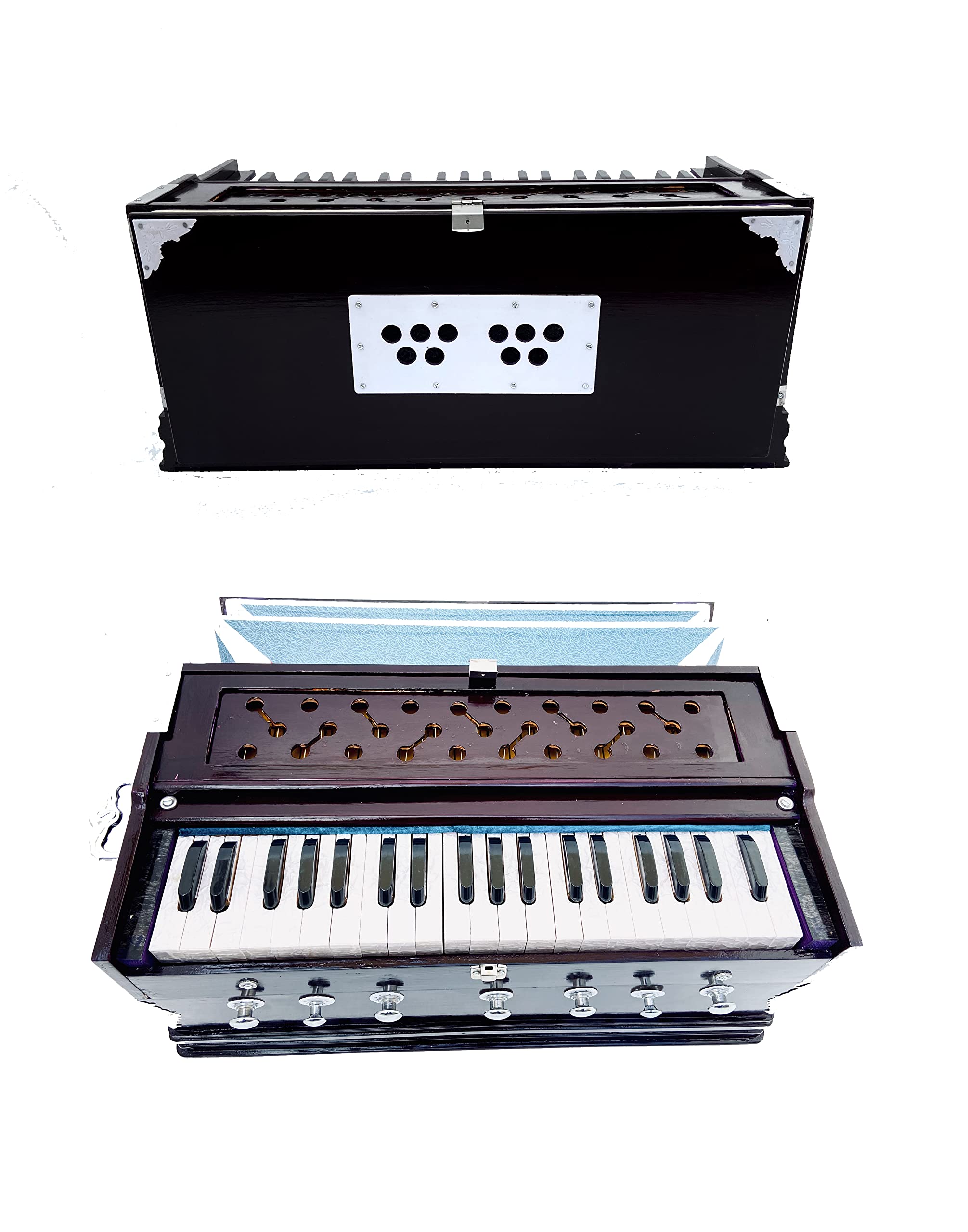 Khalsa Musical Harmonium 7 Stopper Doulble Bellow 39 Key~440Hz~Long Sustain Sound~Yoga~Bhajan~Kirtan~Dj