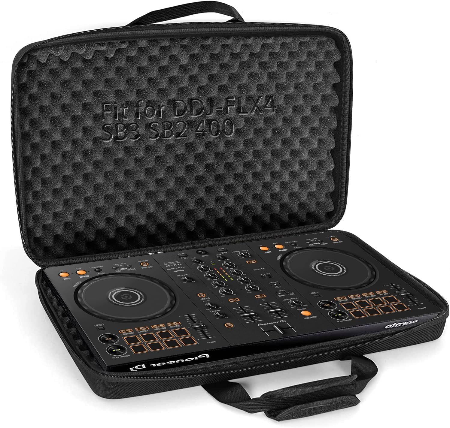 ITHWIU Lightweight Molded Hard Storage Case Fits for DDJ-FLX4 / DDJ-400 / DDJ-SB3 SB2 or DDJ-RB 2-Channel Controller