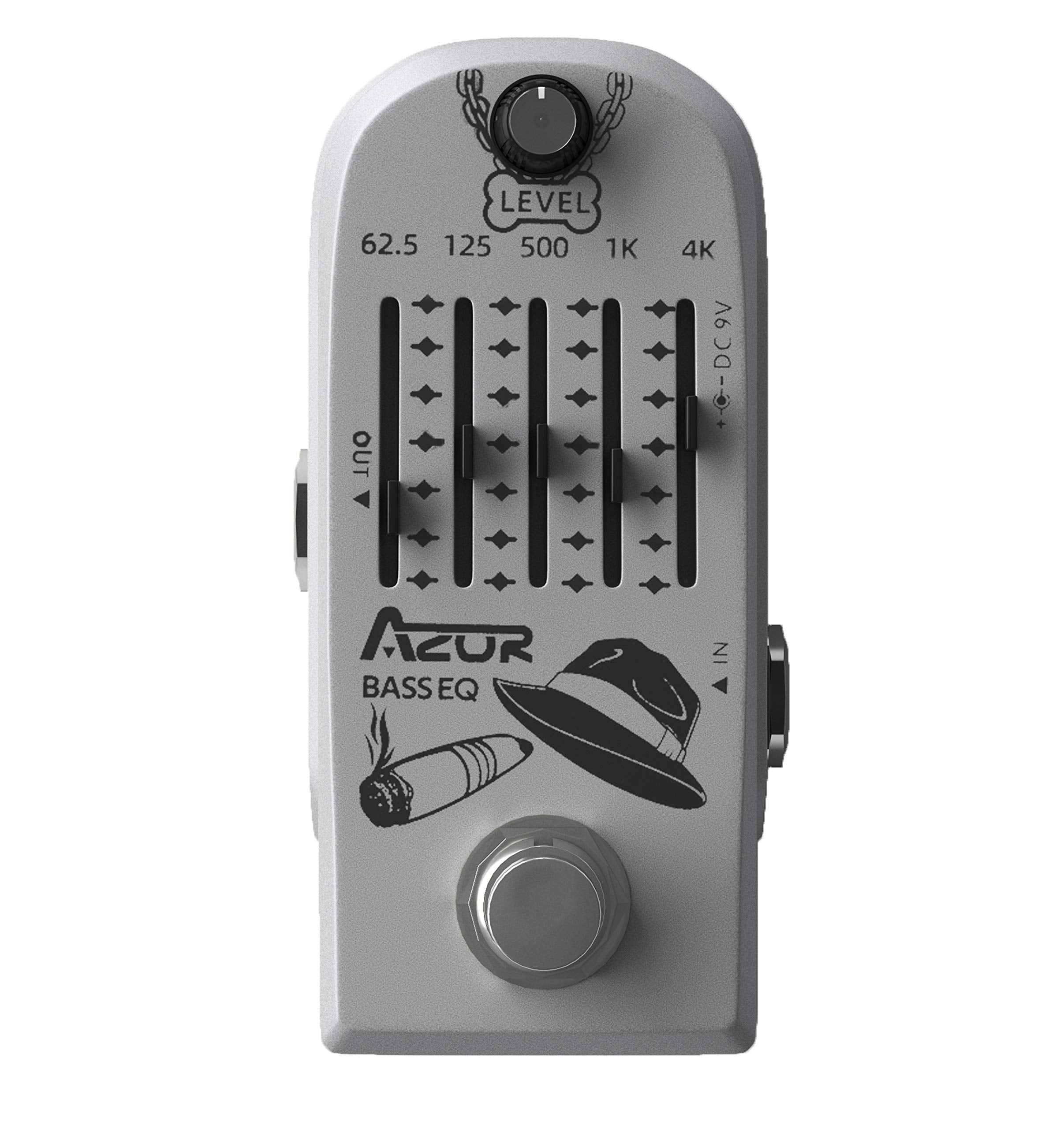 AZOR 5 Band Electric EQ Guitar Effect Pedal Graphic Equalizer Effect Pedal True Bypass AP-322