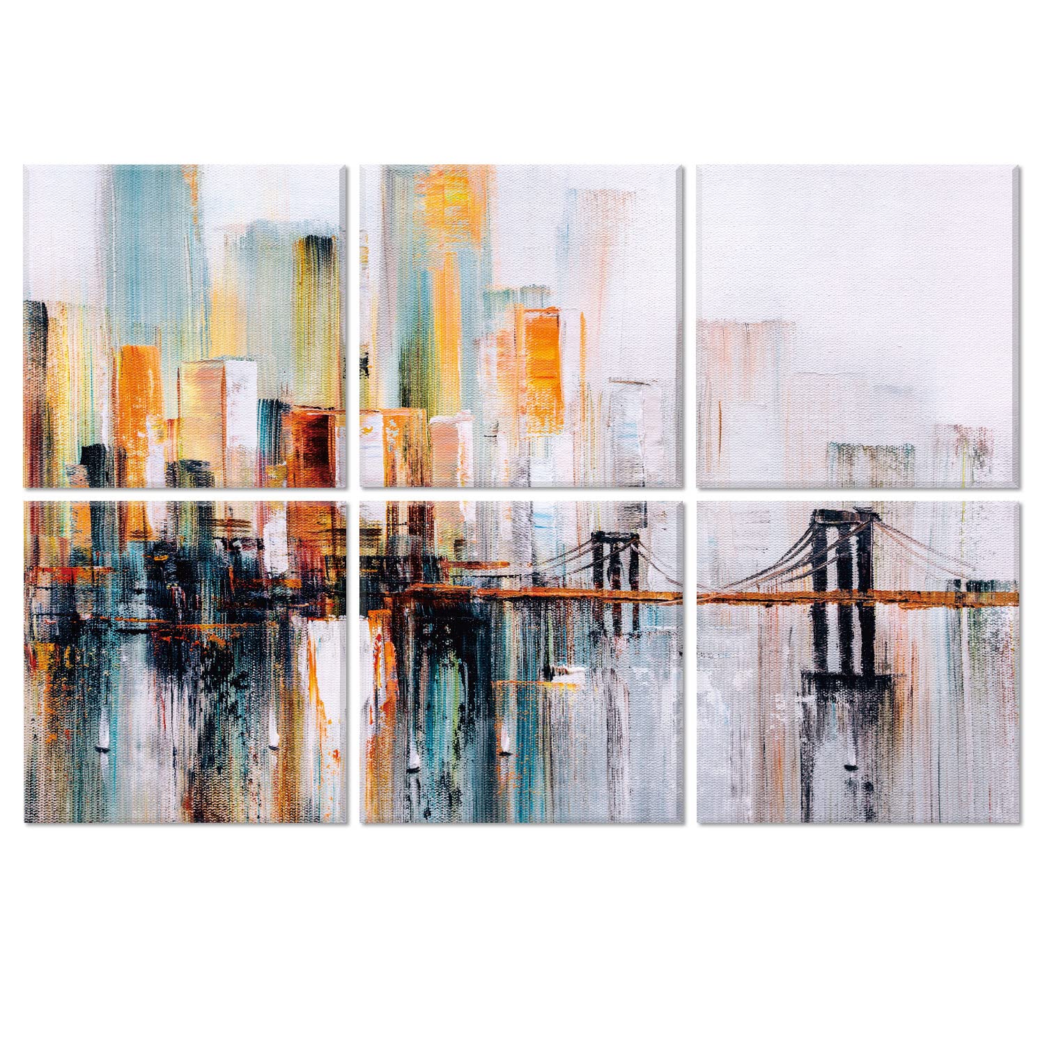 Jber Art Acoustic Panels Decorative, 6 Pack Acoustic Panels Art For Wall Decoration With Self Adhesive, Suitable For Recording S