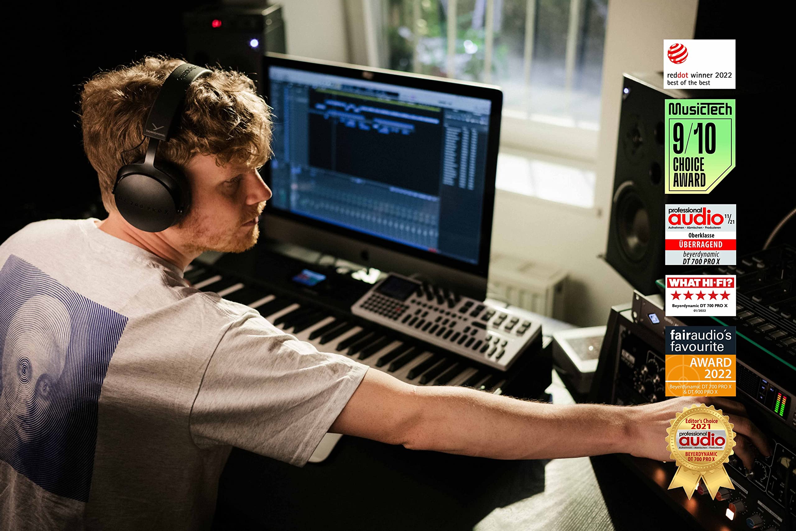 beyerdynamic DT 700 PRO X Closed-Back Studio Headphones with Stellar.45 Driver for Recording and Monitoring on All Playback Devi