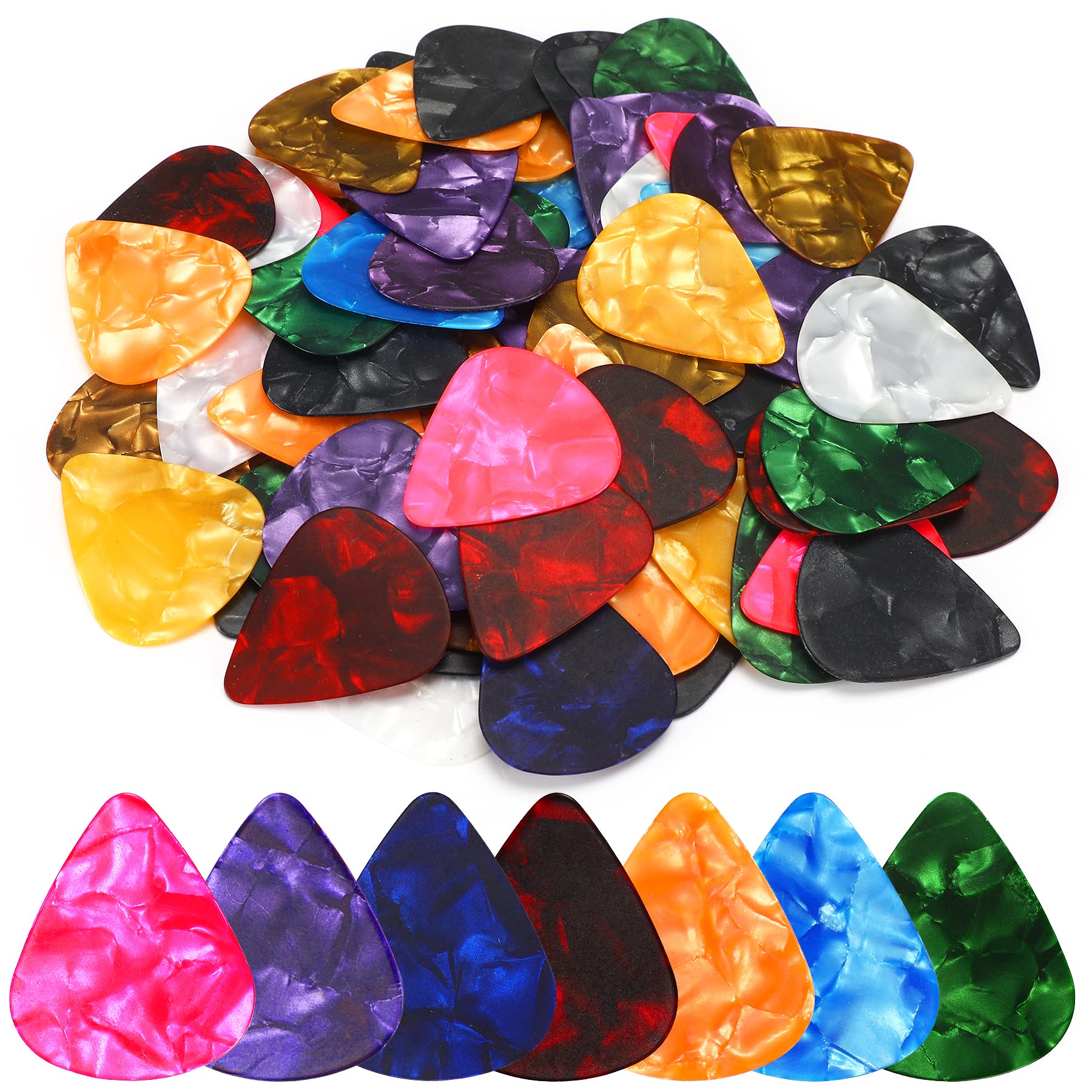150 Pcs Guitar Picks Sampler Value Pack Mixed Colorful 0.46Mm Thickness