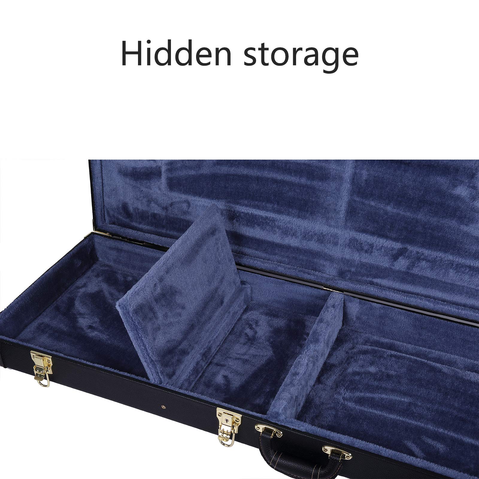 Crossrock Hardshell Wood Case for Jazzmaster/Jaguar Style Electric Guitars-Black(CRW620JMBK)