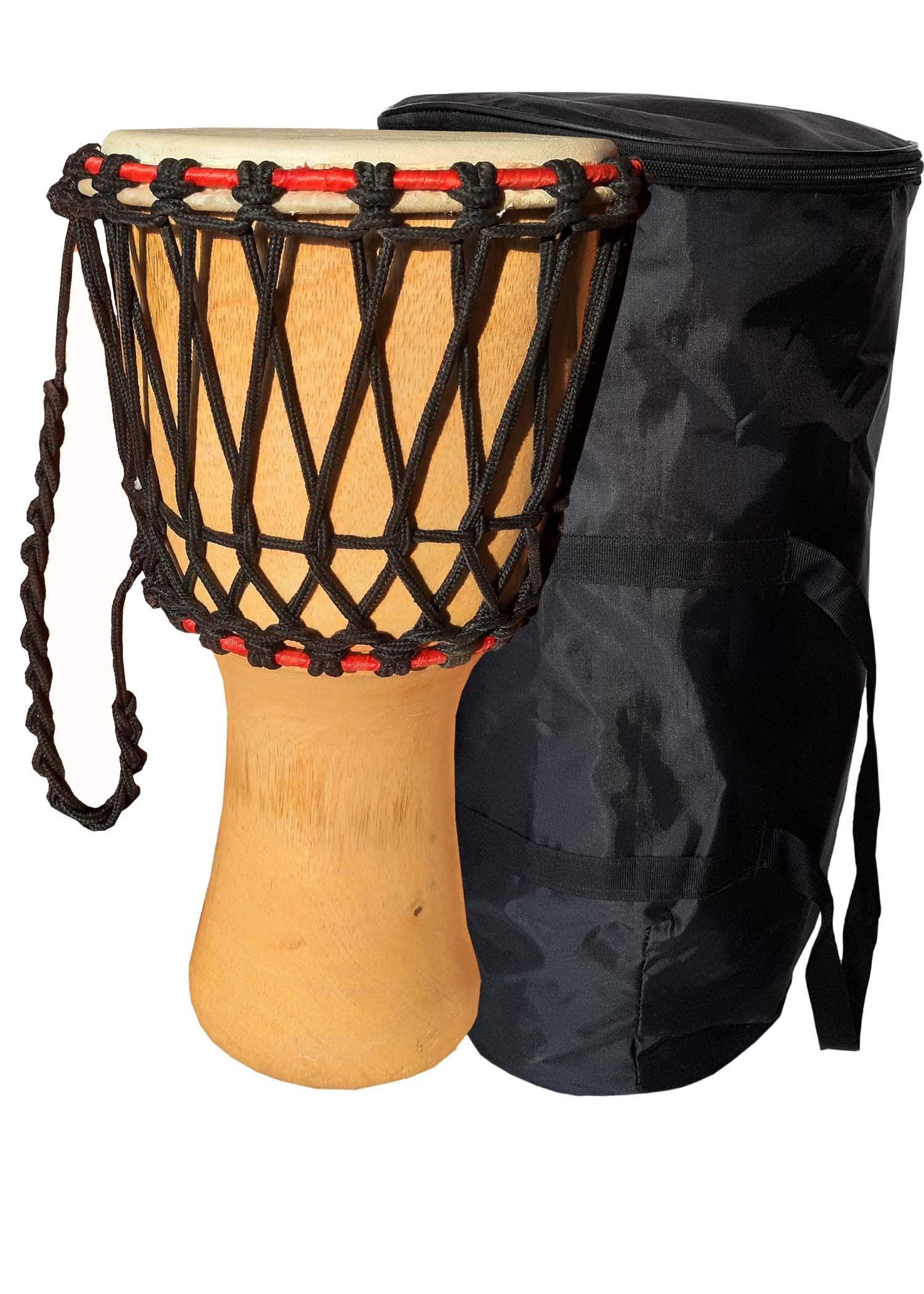 Gt Manufacturers Musical Instrument Free Style Rope Djembe With Bag- Design1 (Yellow)