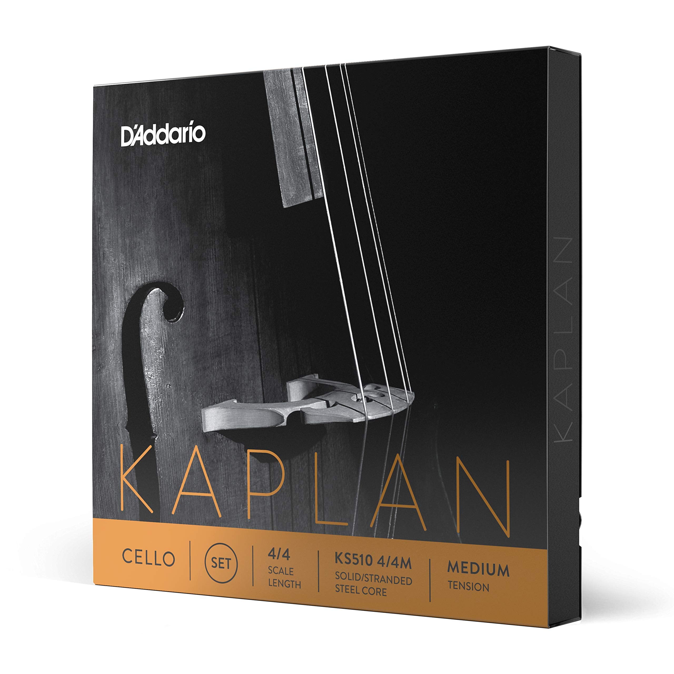 DAddario Kaplan Cello Strings - Full Set - KS510 4/4M - Cello Strings - 4/4 Scale, Medium Tension