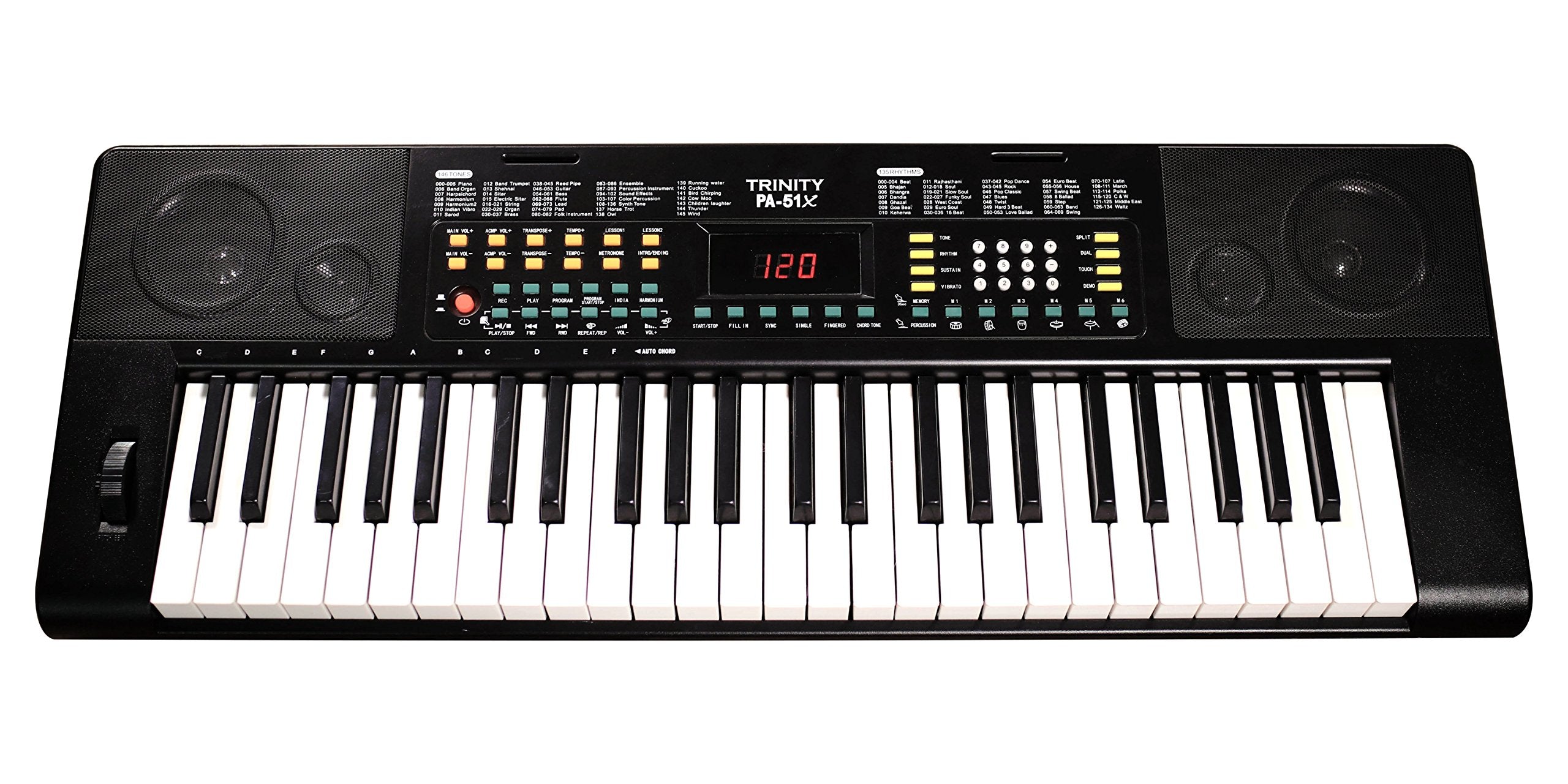 Trinity Pa-51X 49-Keys Electronic Keyboard - Black