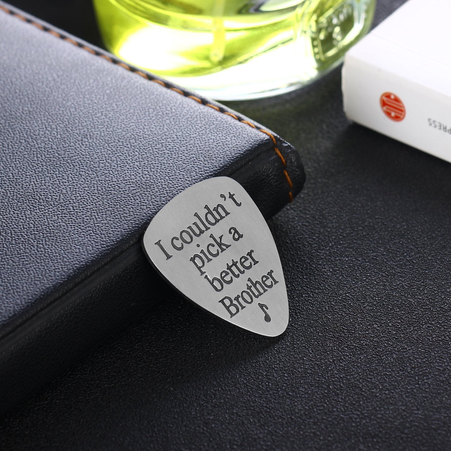 I Couldnt Pick A Better Brother Musical Guitar Pick Men Jewelry Gift for Brother