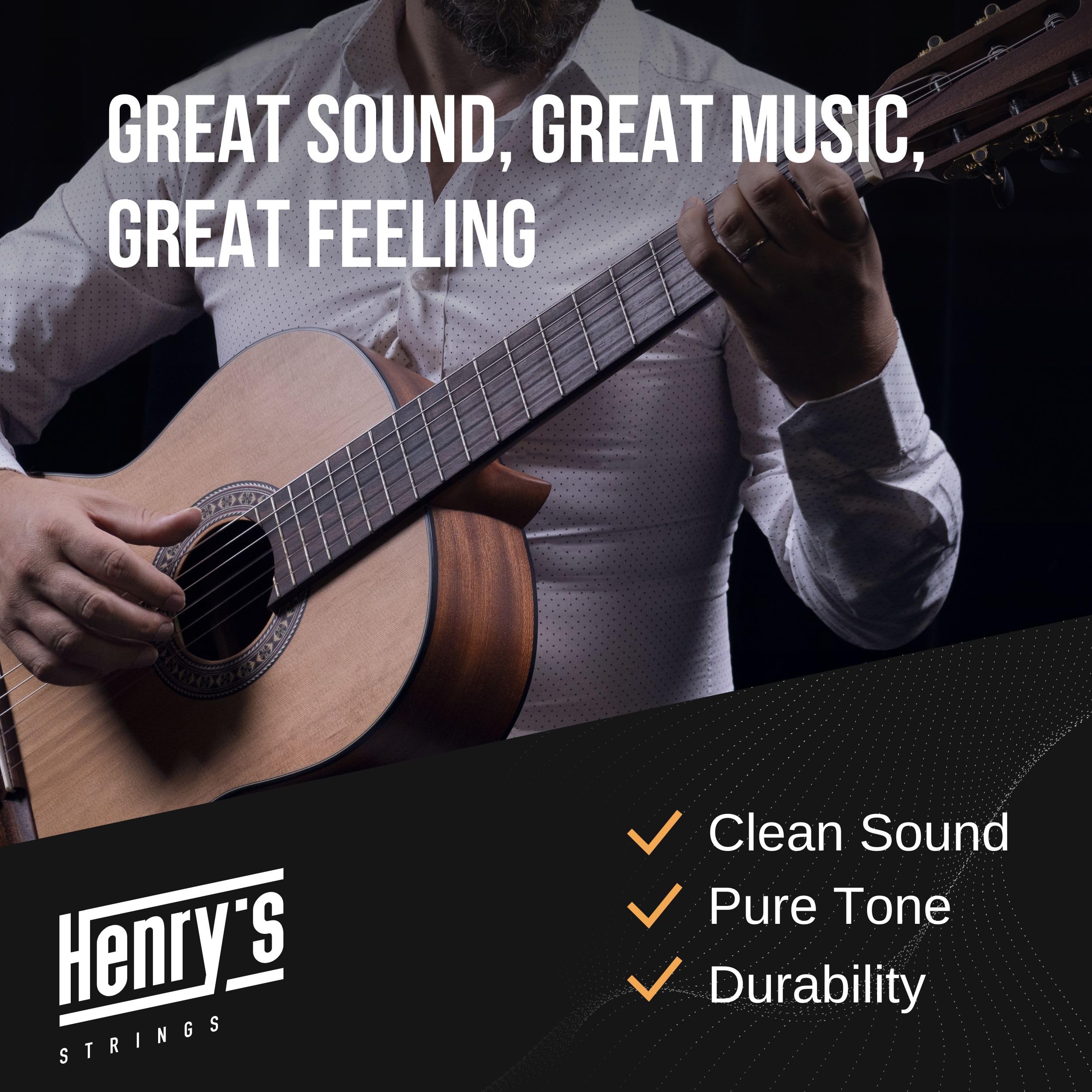 Classical Guitar Strings with Ball End - Fast&Easy Restring - 5 Guitar Accessories Inside - Silver Nylon Guitar Strings for Clas