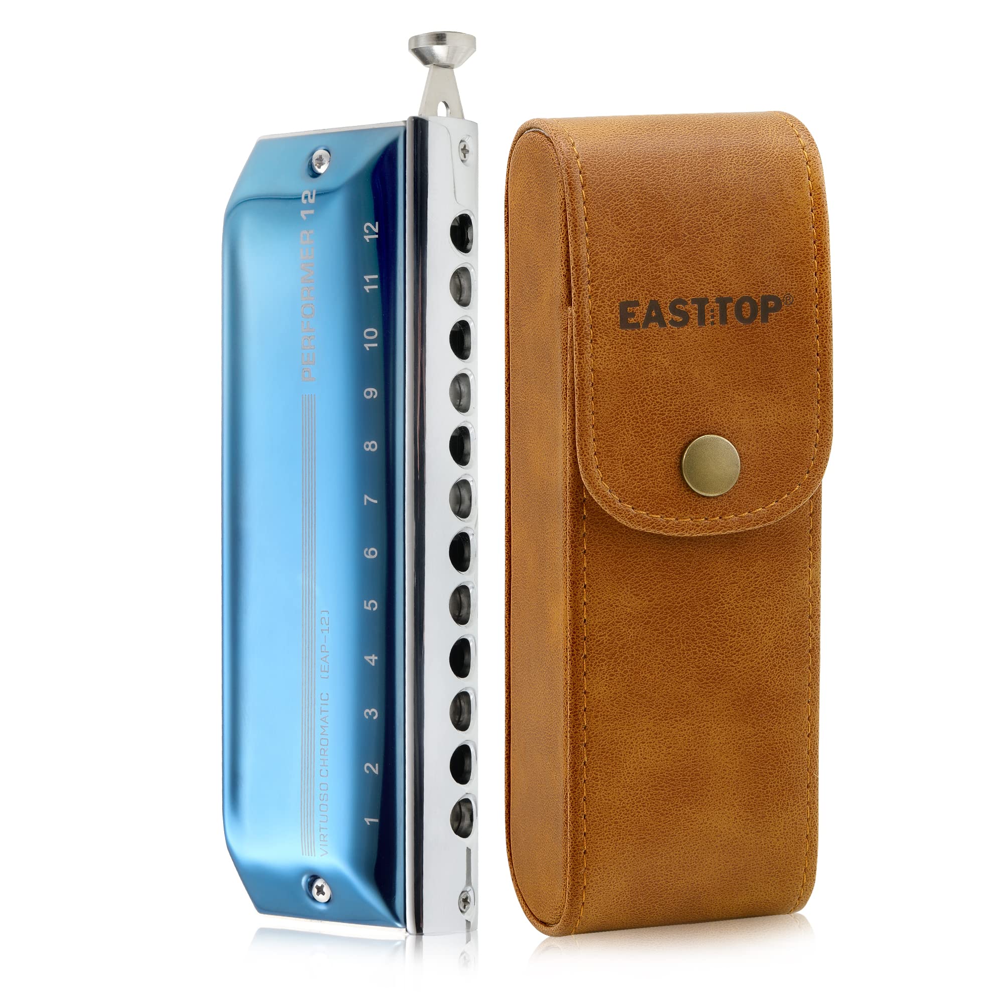 East top Upgrade Chromatic Harmonica 12 Hole 48 Tone Key of C, Chromatic Mouth Organ Harmonica For Adults,Students and professio