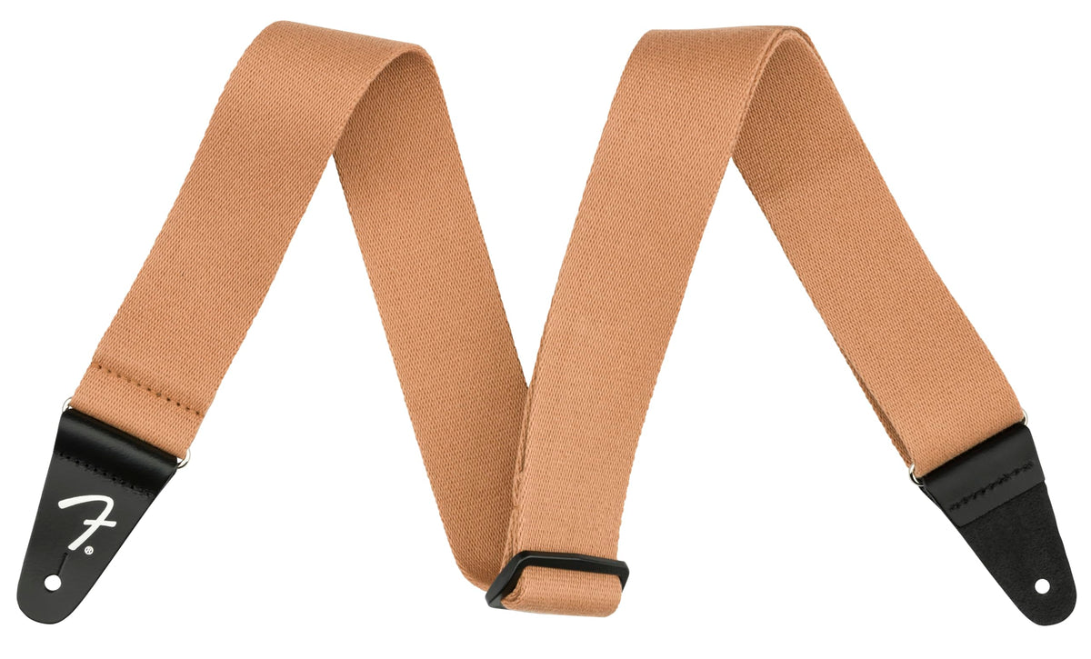 Fender Supersoft Series Guitar Strap, Adjustable From 34'' To 58'', Leather Ends, Toffee