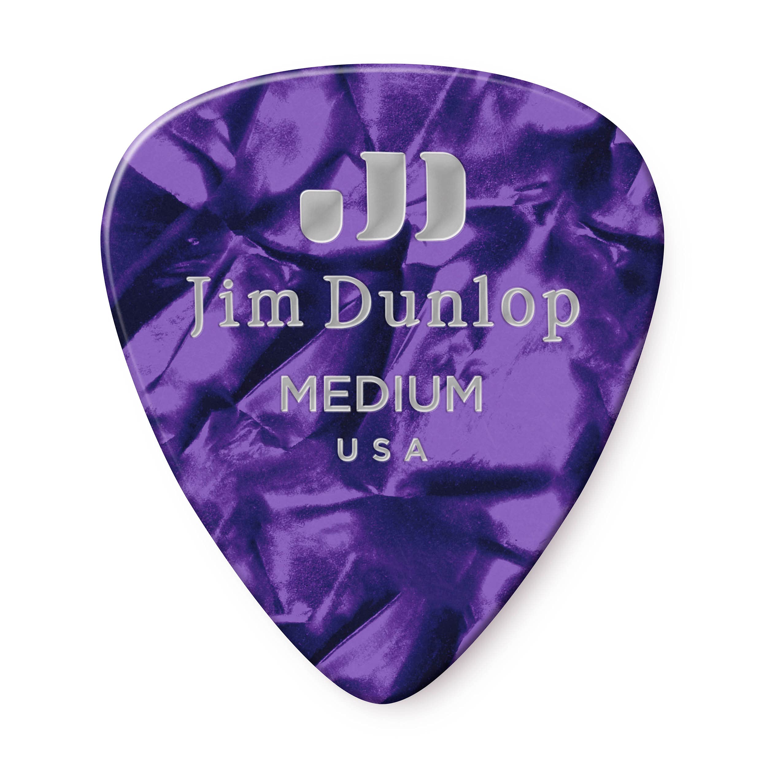 Jim Dunlop 483P13Md Genuine Celluloid, Purple Pearloid, Medium, 12/Player'S Pack