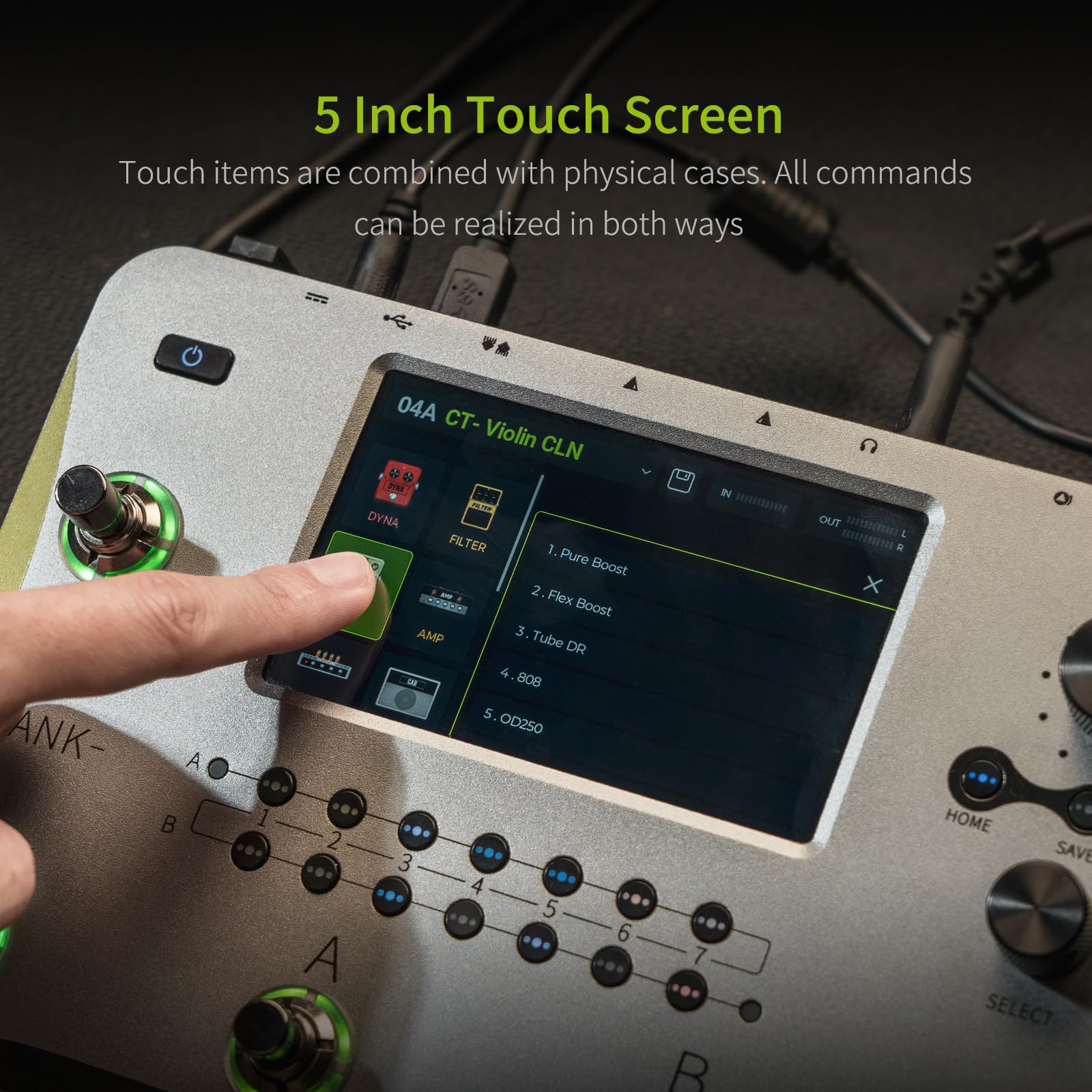 MOOER GE1000 Guitar Mutieffects Pedal Processor WIth 5'' Touch Screen, 288 Effects, AI Equalization Third-brand IRs, Stereo Soun