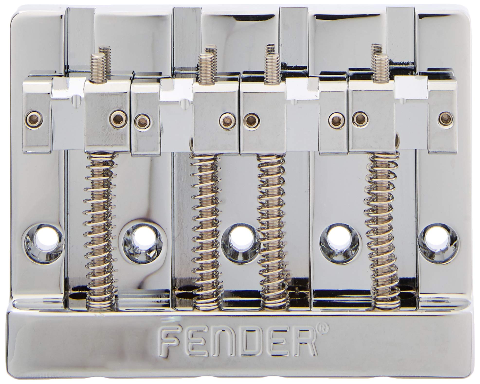 Fender Himass 4-String Bass Bridge Assembly With Brass Saddles - Chrome