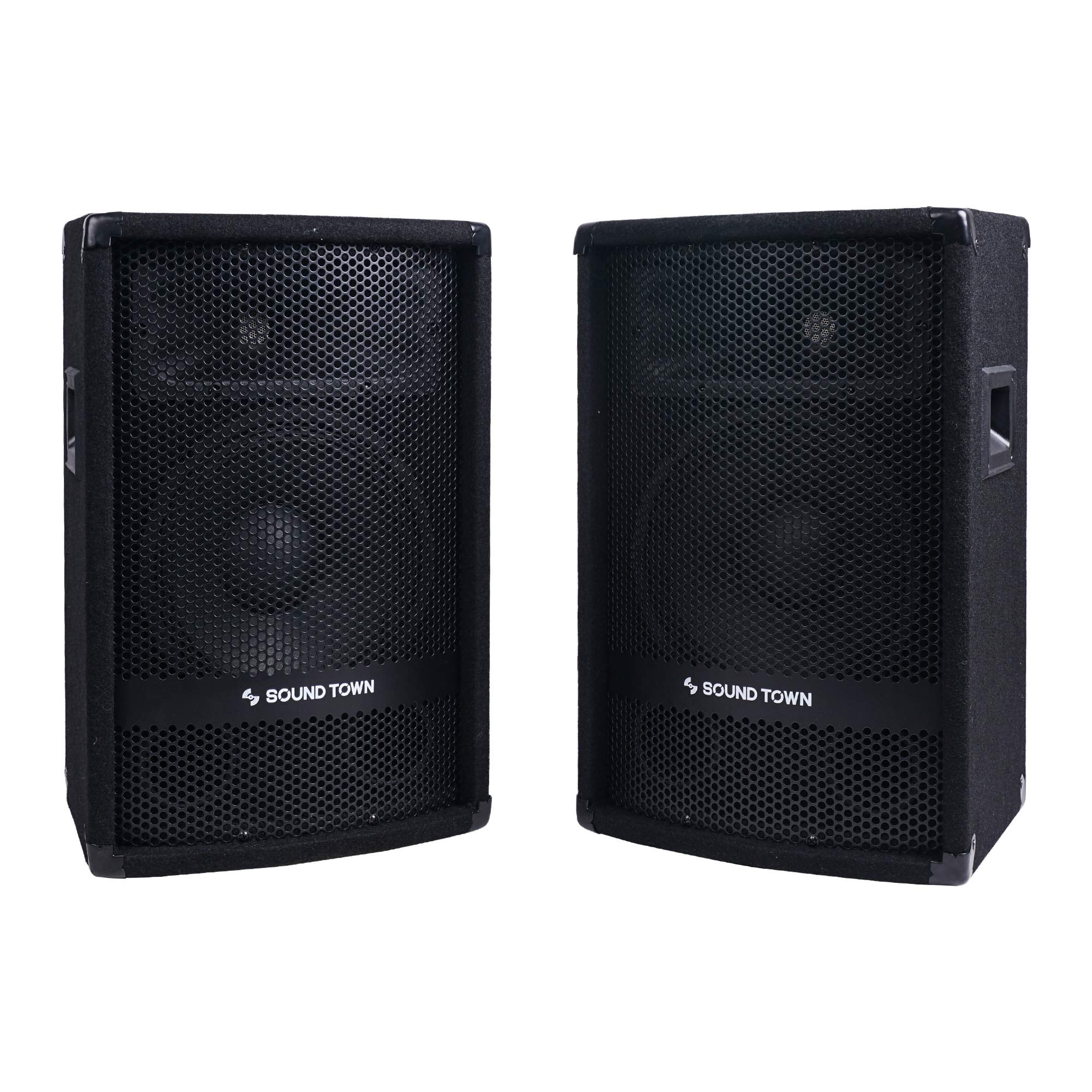 Sound Town 2-Pack 10 400 Watts Passive DJ/PA Speakers with Compression Drivers for Live Sound, Karaoke, Bar, Church (METIS-110-P