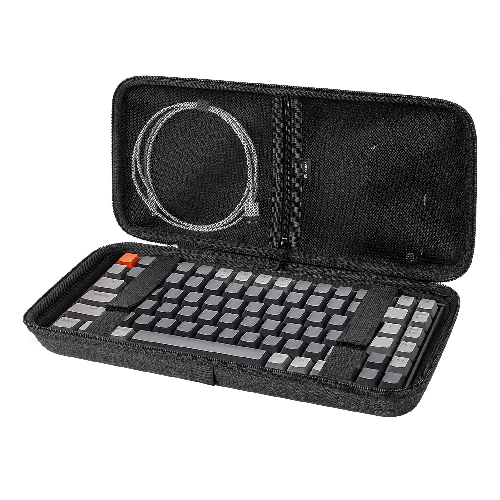 Linkidea Hard Travel Case for 75% Keyboard, 84 Key Keyboard Carrying Case Protective Storage Box Bag, Compatible with EPOMAKER x