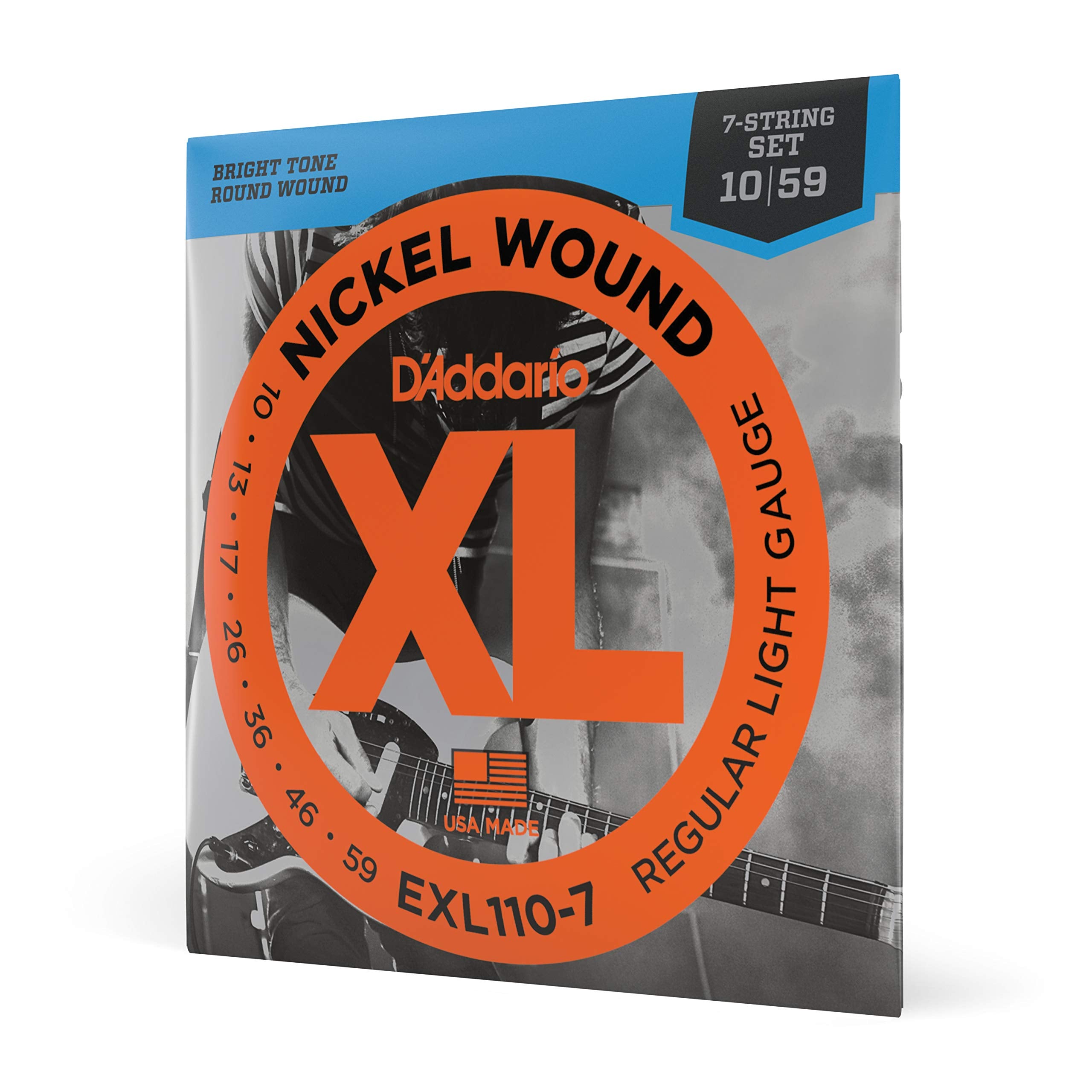 Daddario Guitar Strings - Xl Nickel Electric Guitar Strings - Exl110-7 - Perfect Intonation, Consistent Feel, Reliable Durabilit