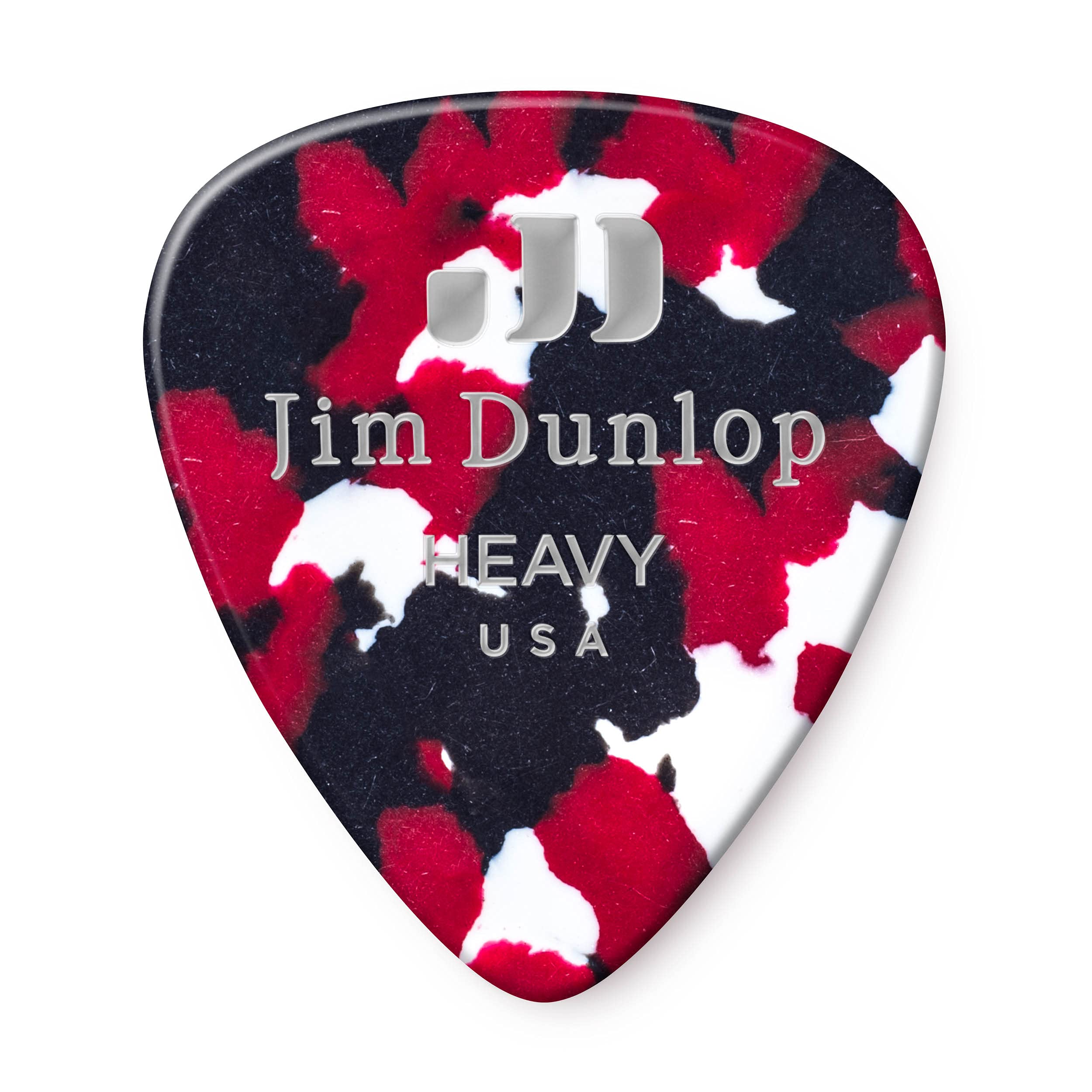 Dunlop 483P06Hv Genuine Celluloid, Confetti, Heavy, 12Players Pack