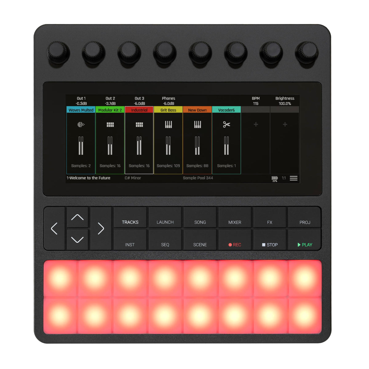 1010music Bento Hybrid Sampler Sequencer Production Studio with 16 Per ...