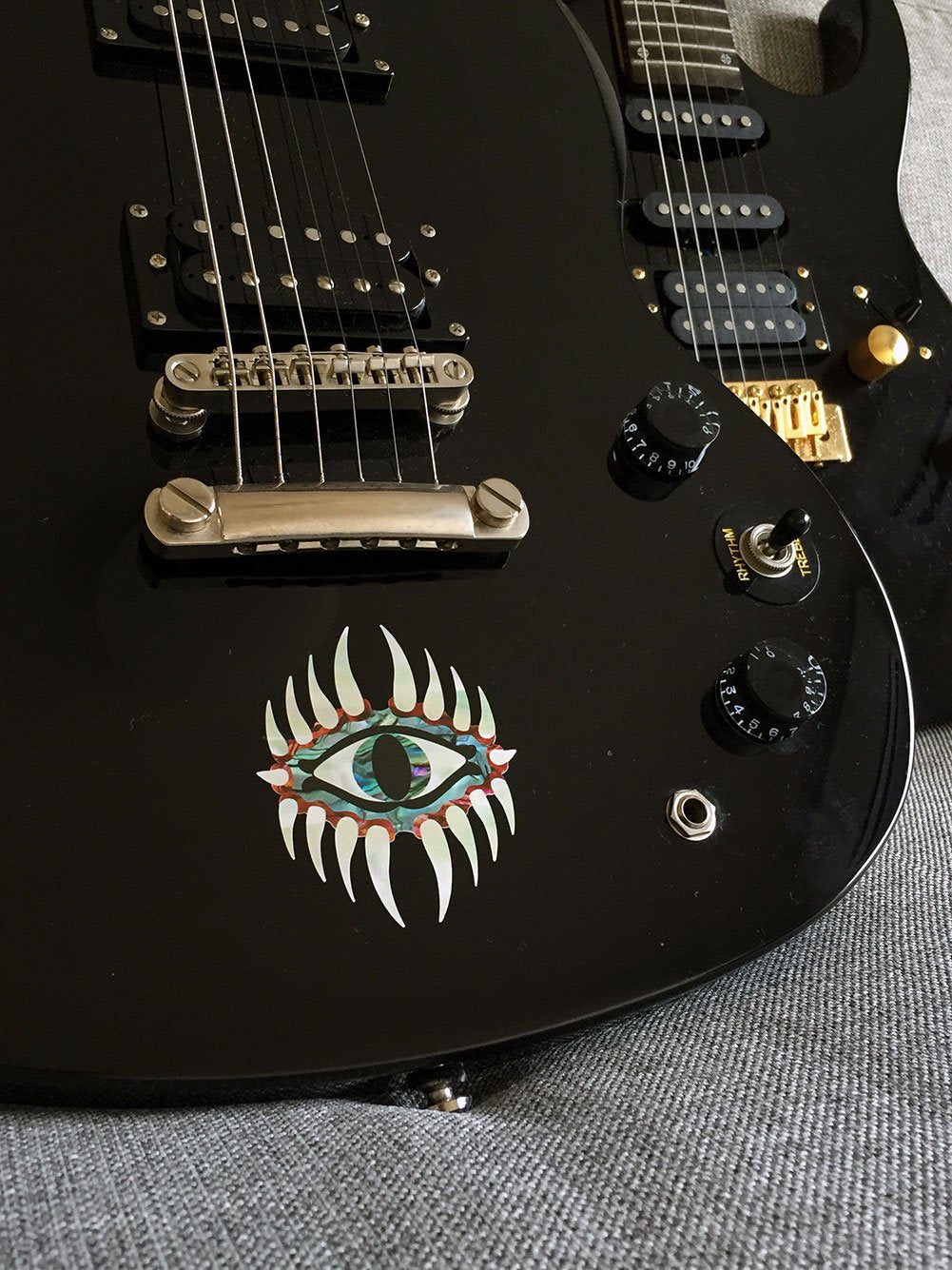 Mystic Eyes (Large and Small) Set in Abalone Theme Inlay Sticker Decal Guitar & Bass