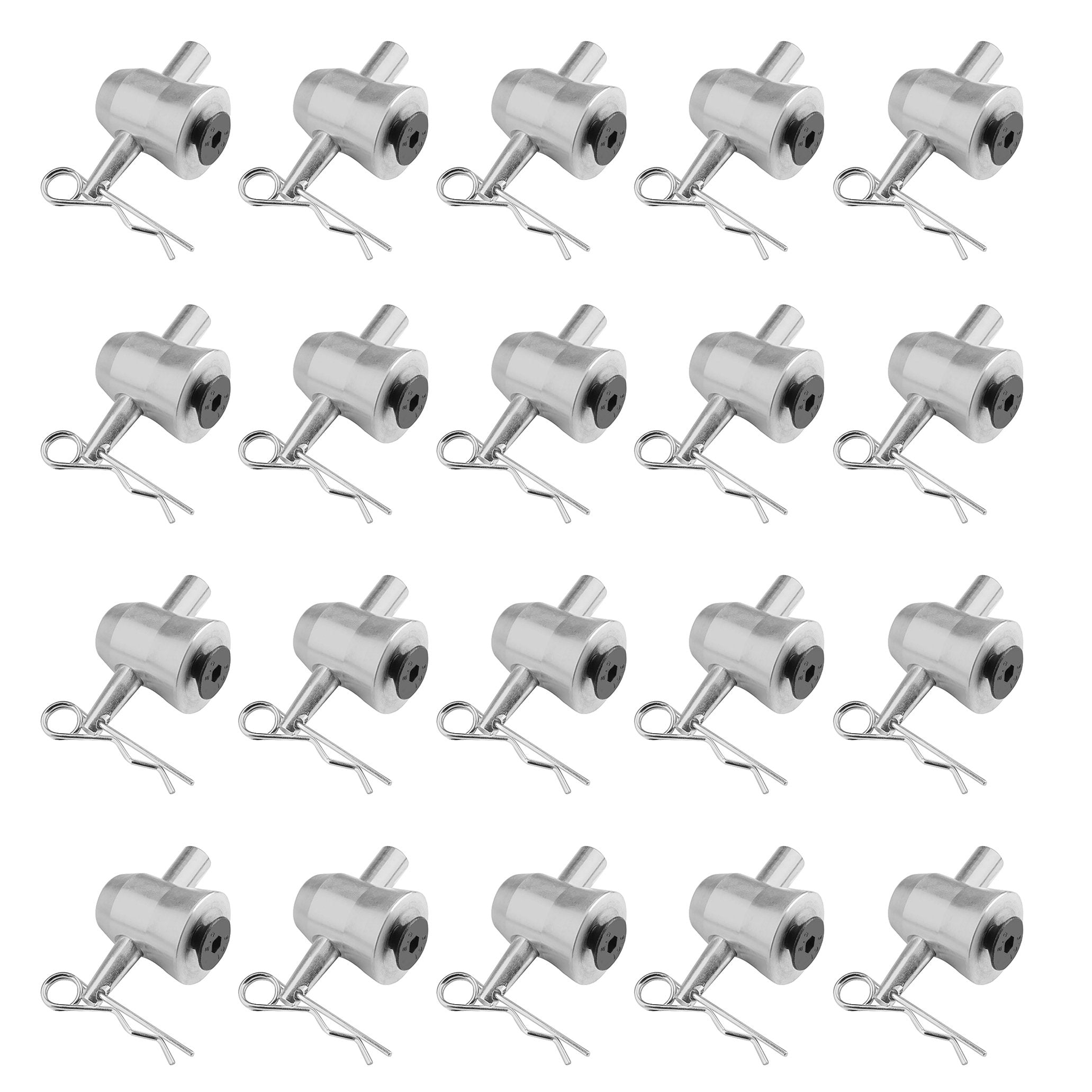 Ottff 20Pack Half Conical Coupler With Clips Pins For Stage Truss Trusses Bed Plate Fit F31, F32, F33, F34