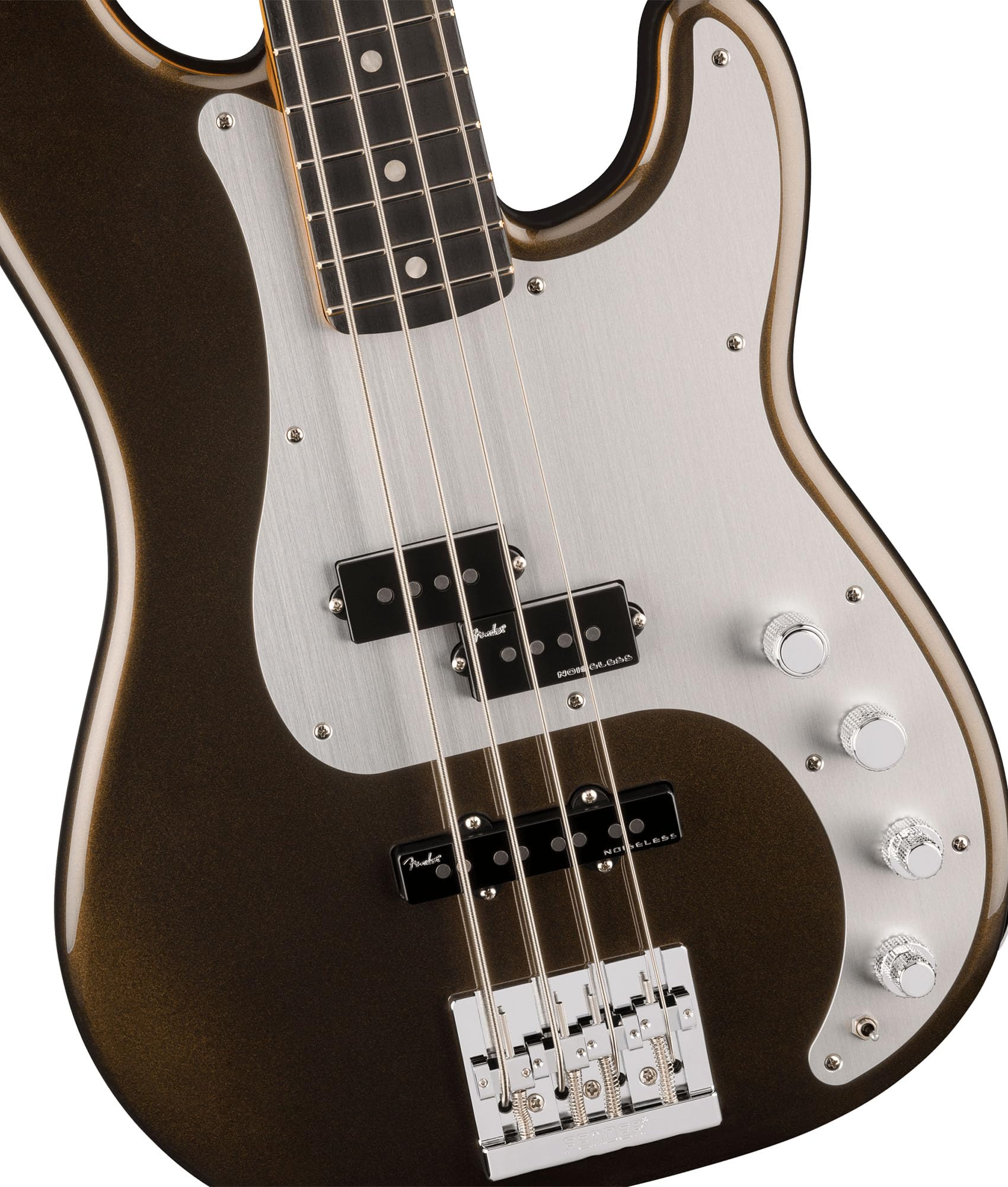 Fender American Ultra II Precision Bass - Texas Tea Bundle with Case, Strap, Cable, Hat, and Guitar Cleaning Kit