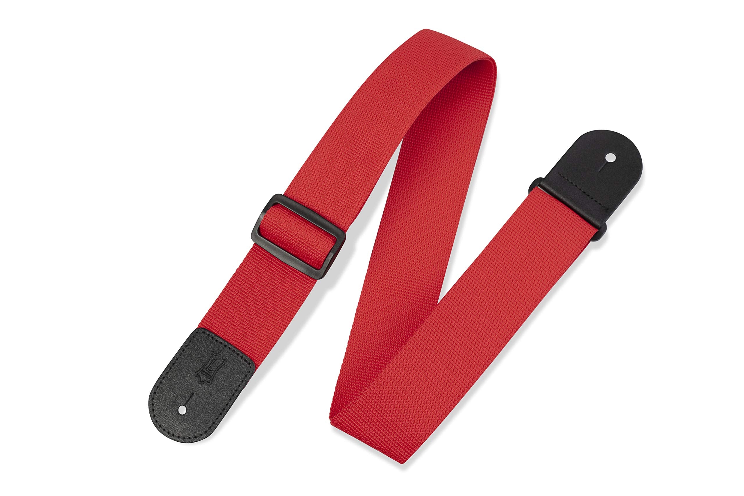 Levy'S Leathers 2'' Polypropylene Guitar Strap With Polyester Ends And Tri-Glide Adjustment. Red (M8Poly-Red)