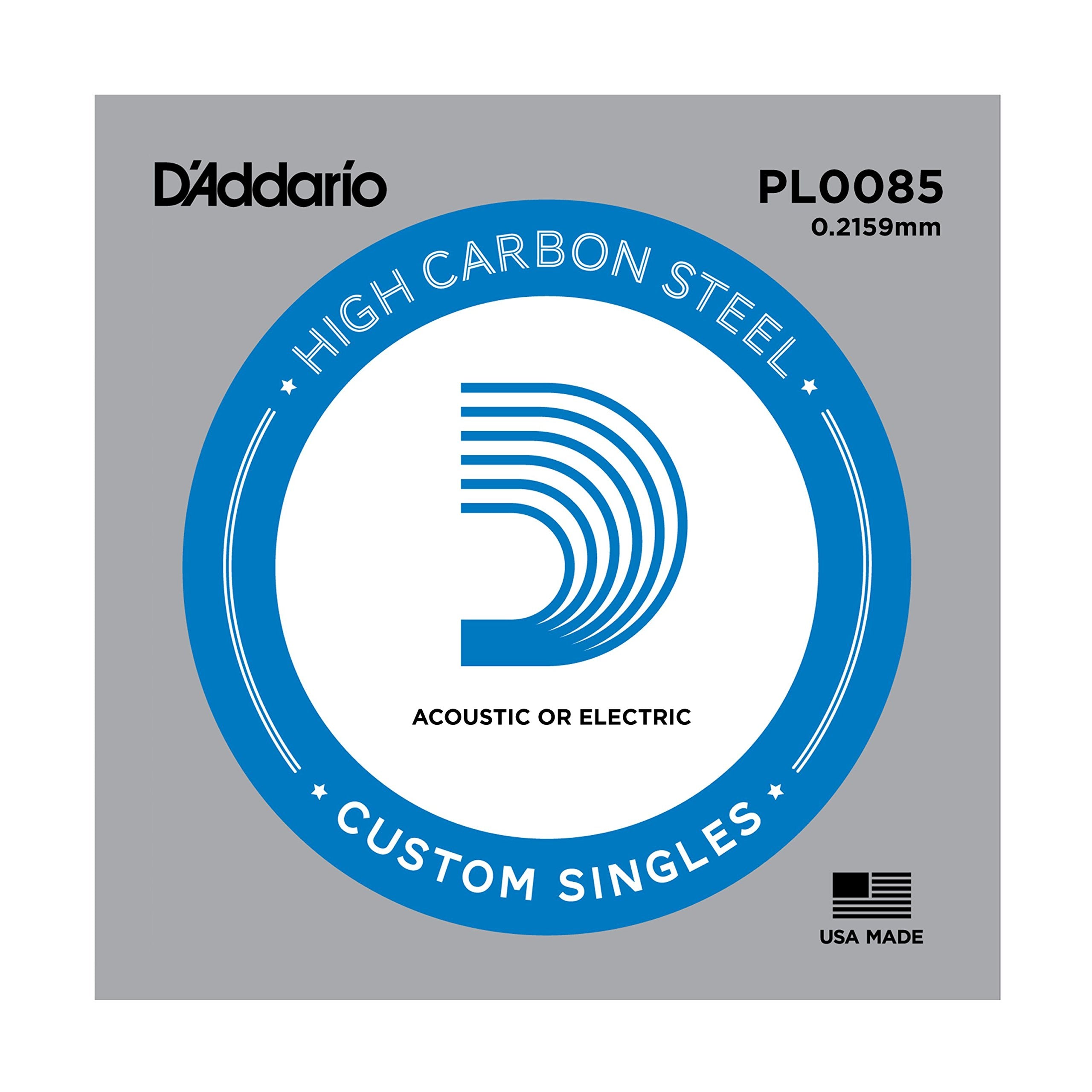 D'Addario Pl0085 Plain Steel Guitar Single String, 0085