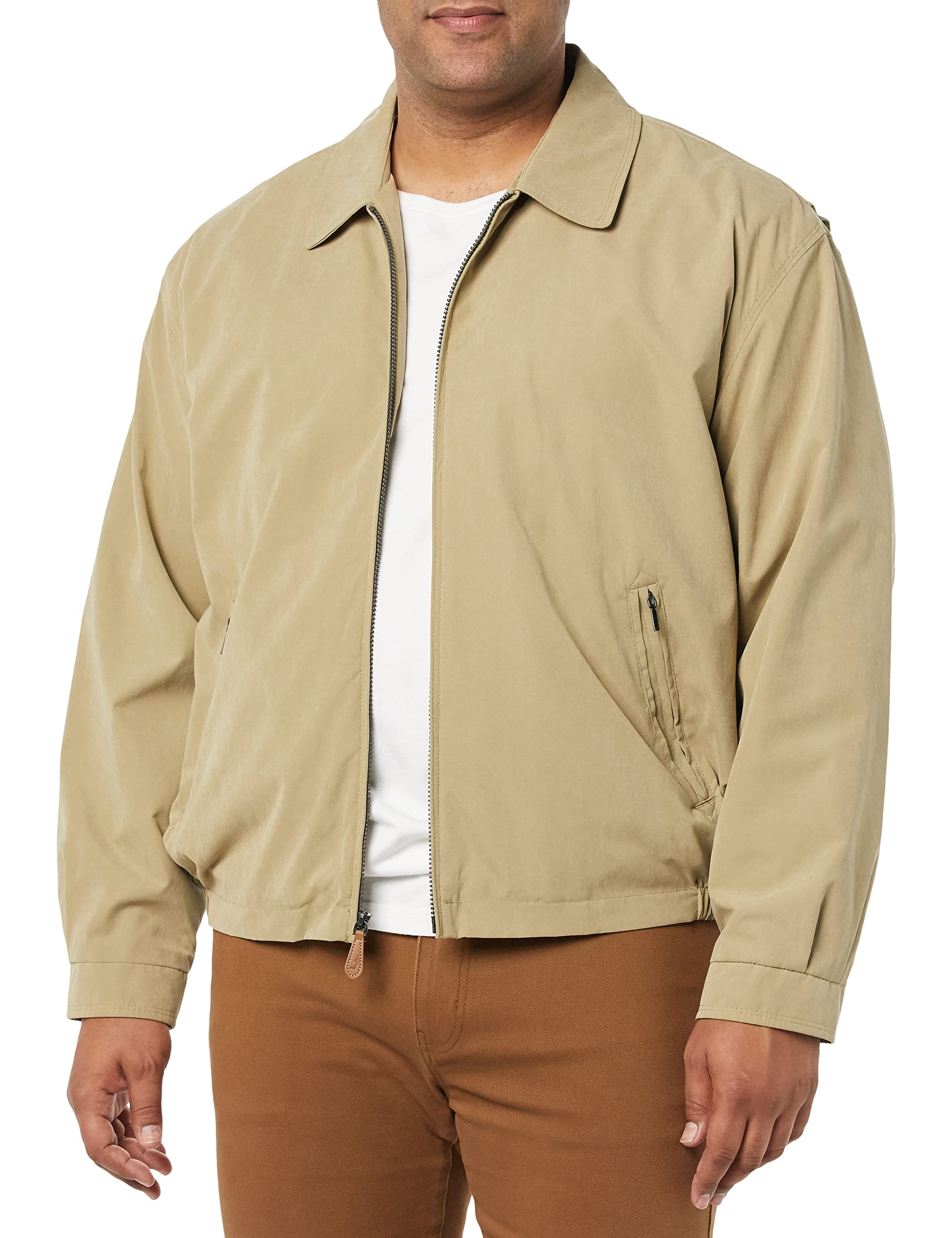 London Fog Mens Auburn Zip-Front Golf Jacket (Regular  Big-Tall Sizes), Camel, 2Xl Big