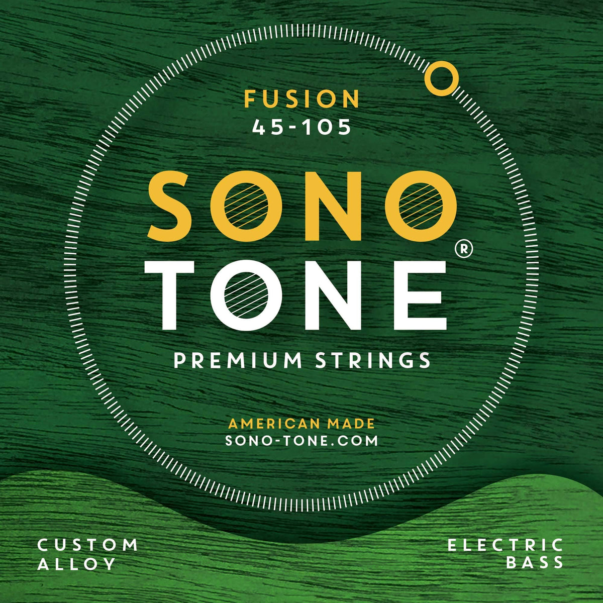 Sonotone Fusion Bass Strings, 45-105, Bass Guitar Strings, Custom Alloy Blend, Hand-Wound, Hex Core, Comfortable, Strong, Long L