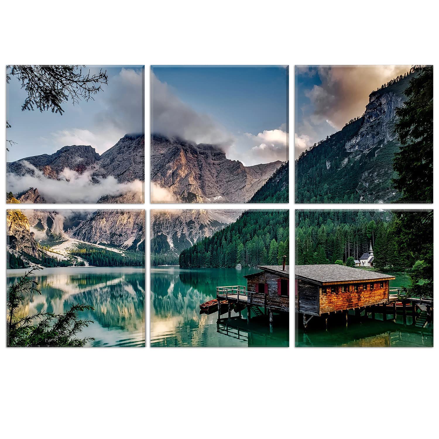 Jber Art Acoustic Panels Decorative, 6 Pack Acoustic Panels Art For Wall Decoration With Self Adhesive, Suitable For Recording S