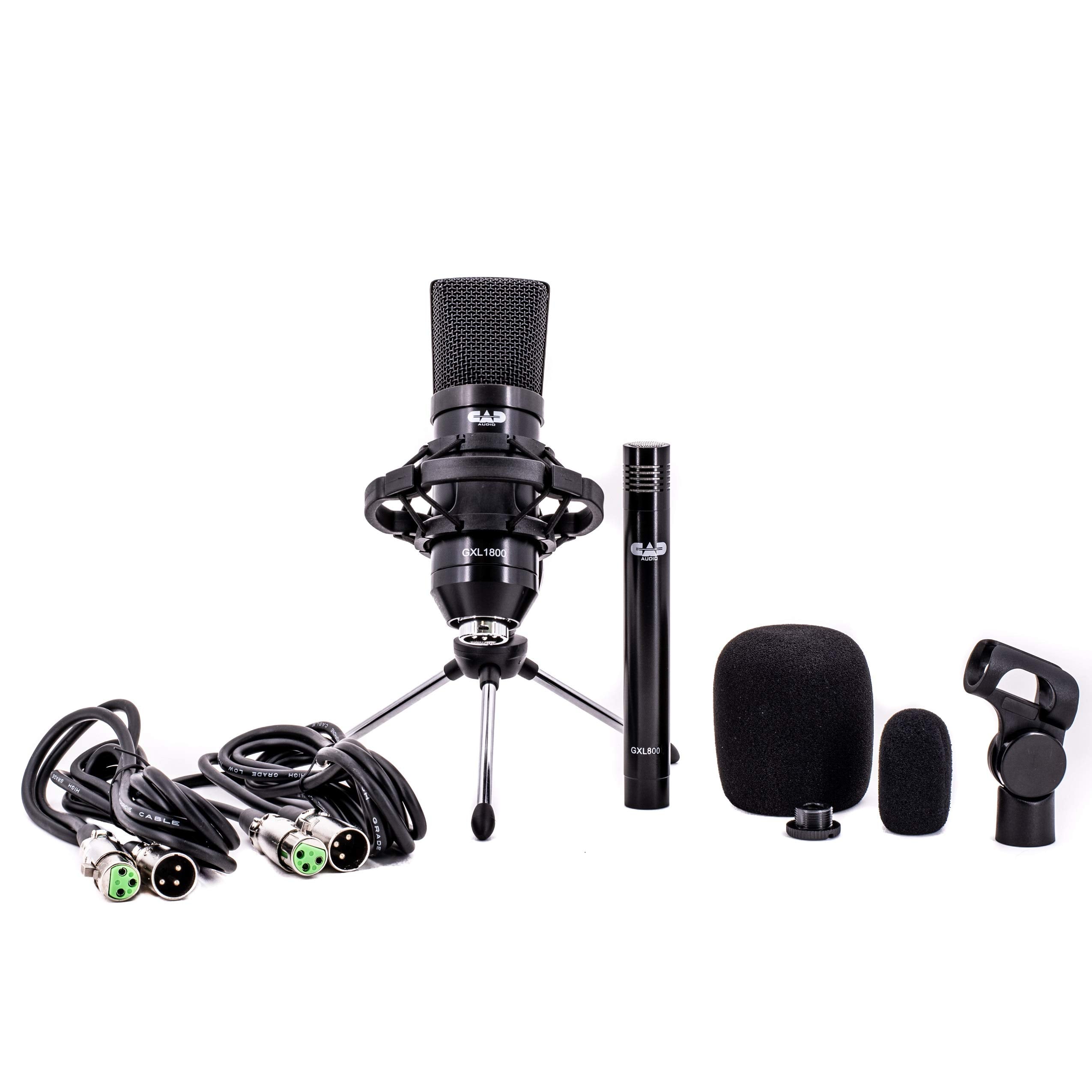 Cad Audio Gxl1800Sp Studio Pack With Gxl1800 Side Address & Glx800 Small Diaphragm Mic - Perfect For Studio, Podcasting & Stream
